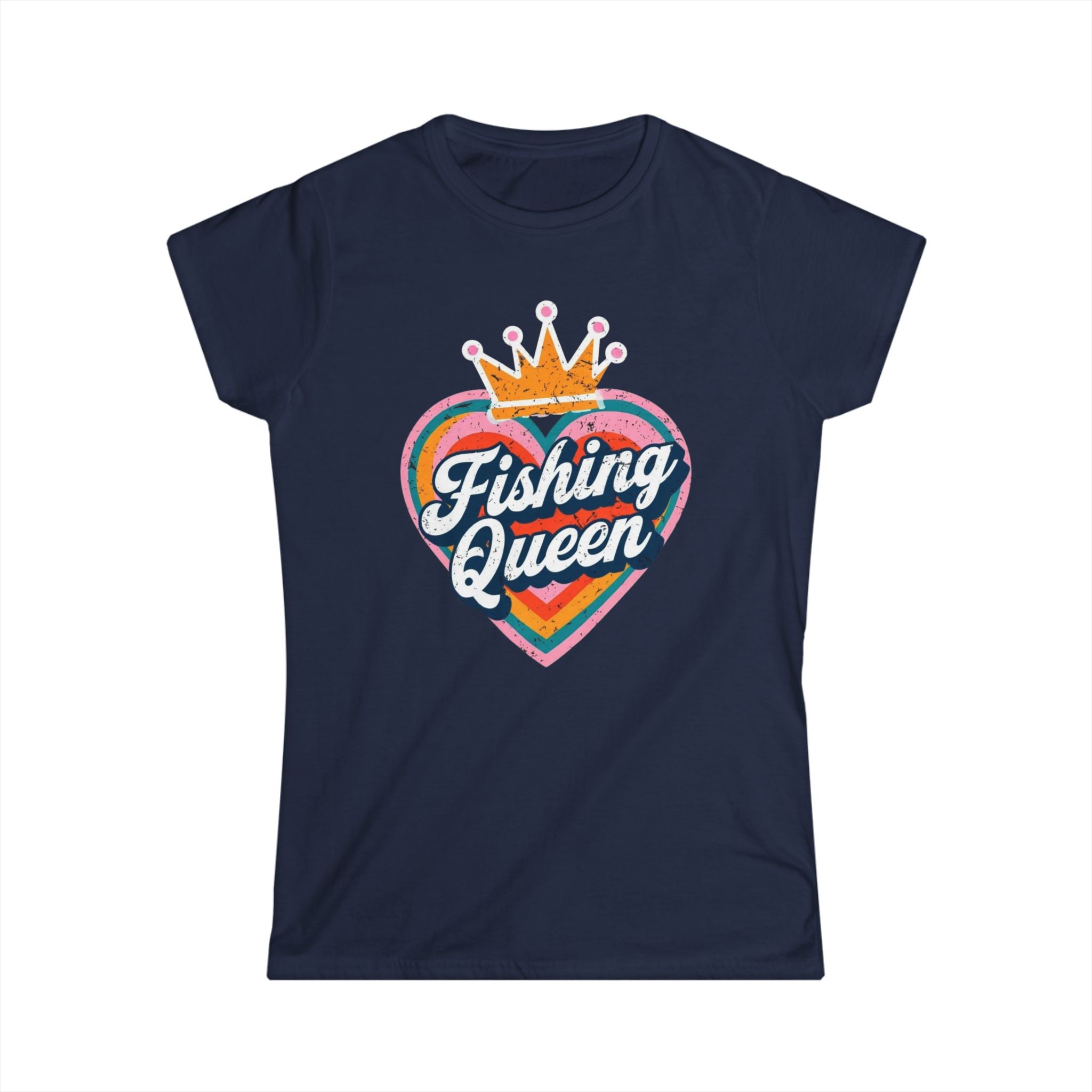 Fishing Queen Softstyle Tee - Perfect for Fishing Enthusiasts, Summer Vacation, Gifts for Her, Outdoor Adventures, Women's T-Shirt