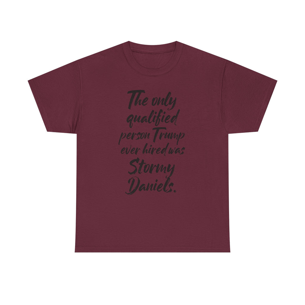 The only qualified person Trump ever hired was Stormy Daniels Anti-Trump Tee, Activist Apparel, Resist Clothing, Protest Shirt