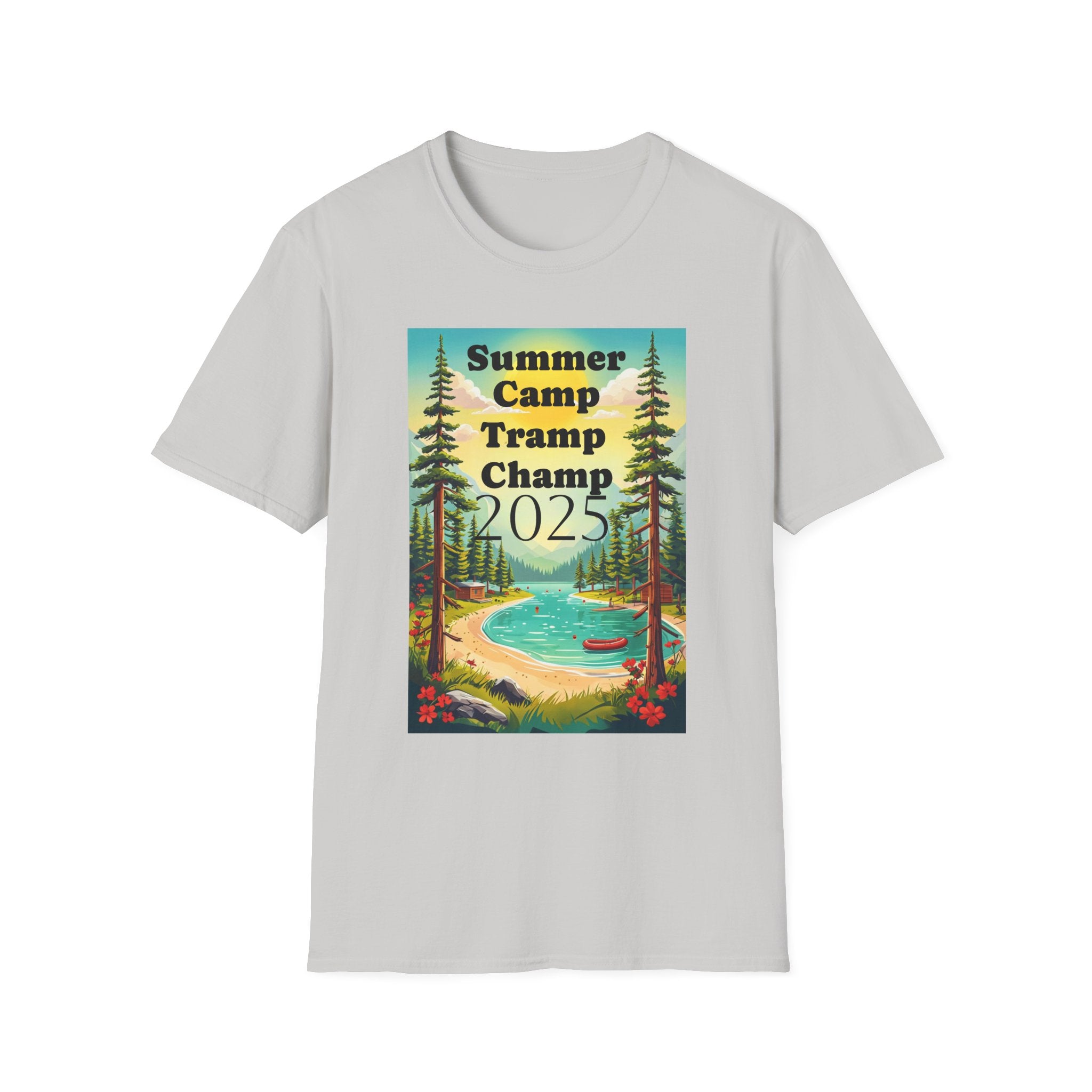 Unisex Summer Camp T-Shirt, Fun Camp Tee, Outdoor Adventure Shirt, Camping Gift, Tramp Champ Apparel, 2025 Summer Tees