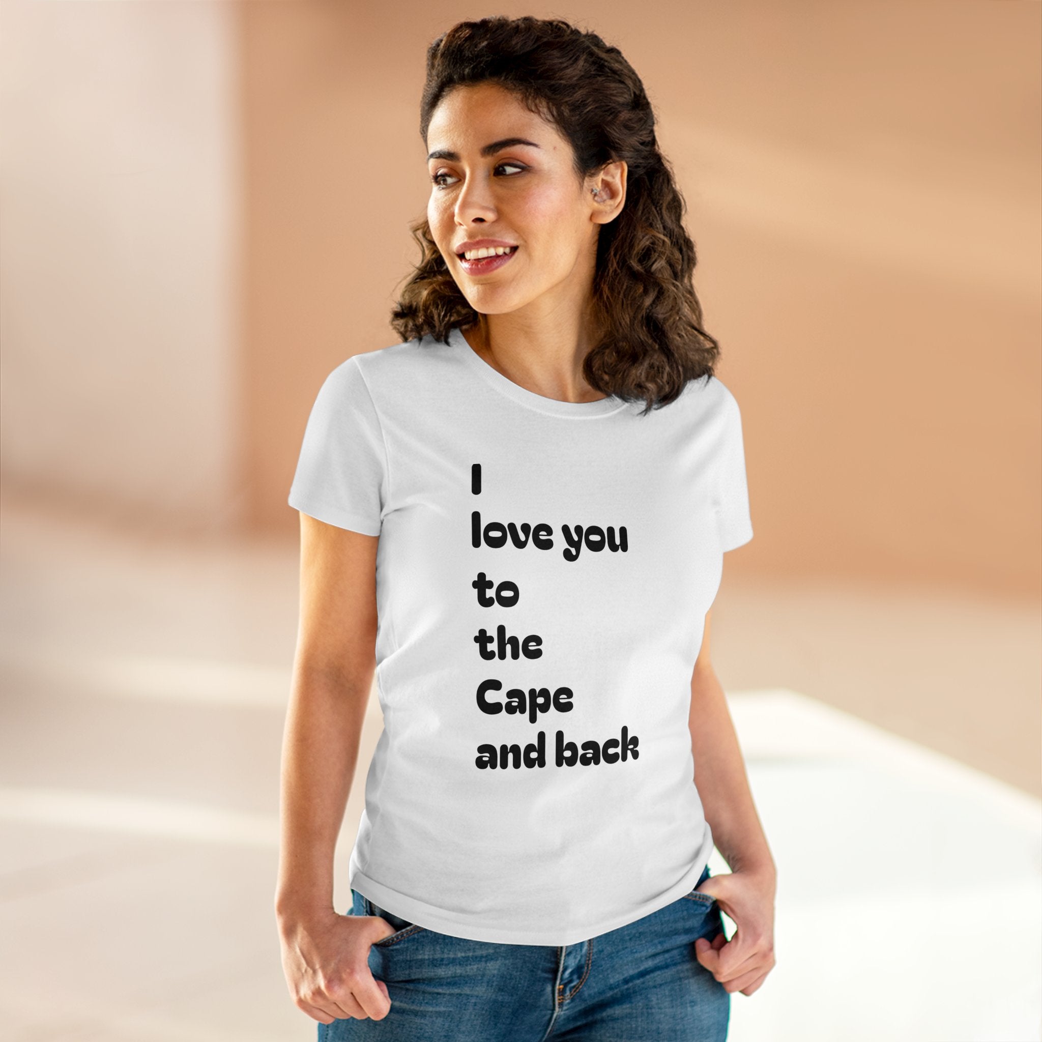 T-shirt, I love you to the Cape and back, Women's Cotton Tee, Gift for Her, Cape Cod, Beach Lover Shirt, Summer Vacation Top, Nautical Tee,