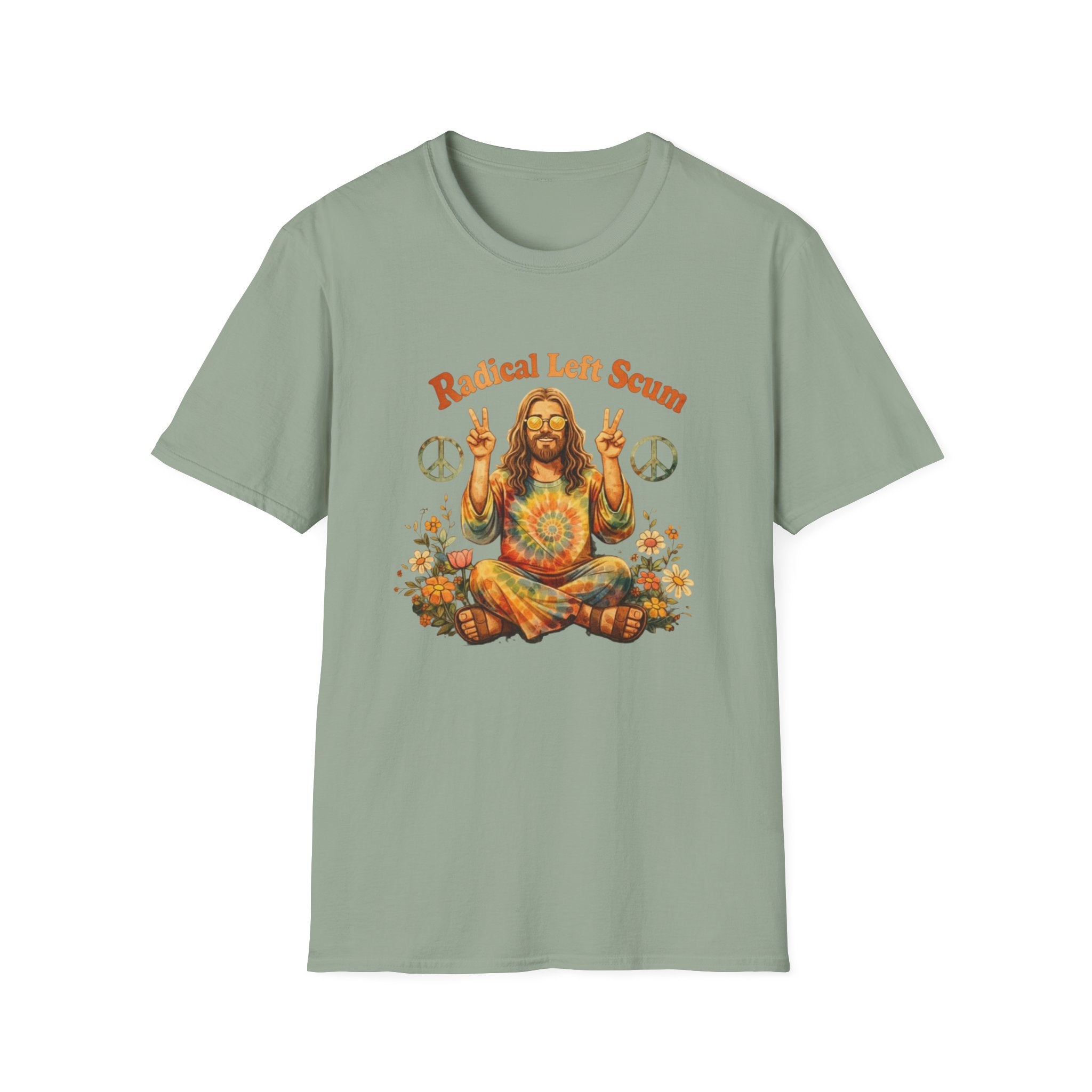 Radical Left Scum Hippie Peace Meditation T-Shirt