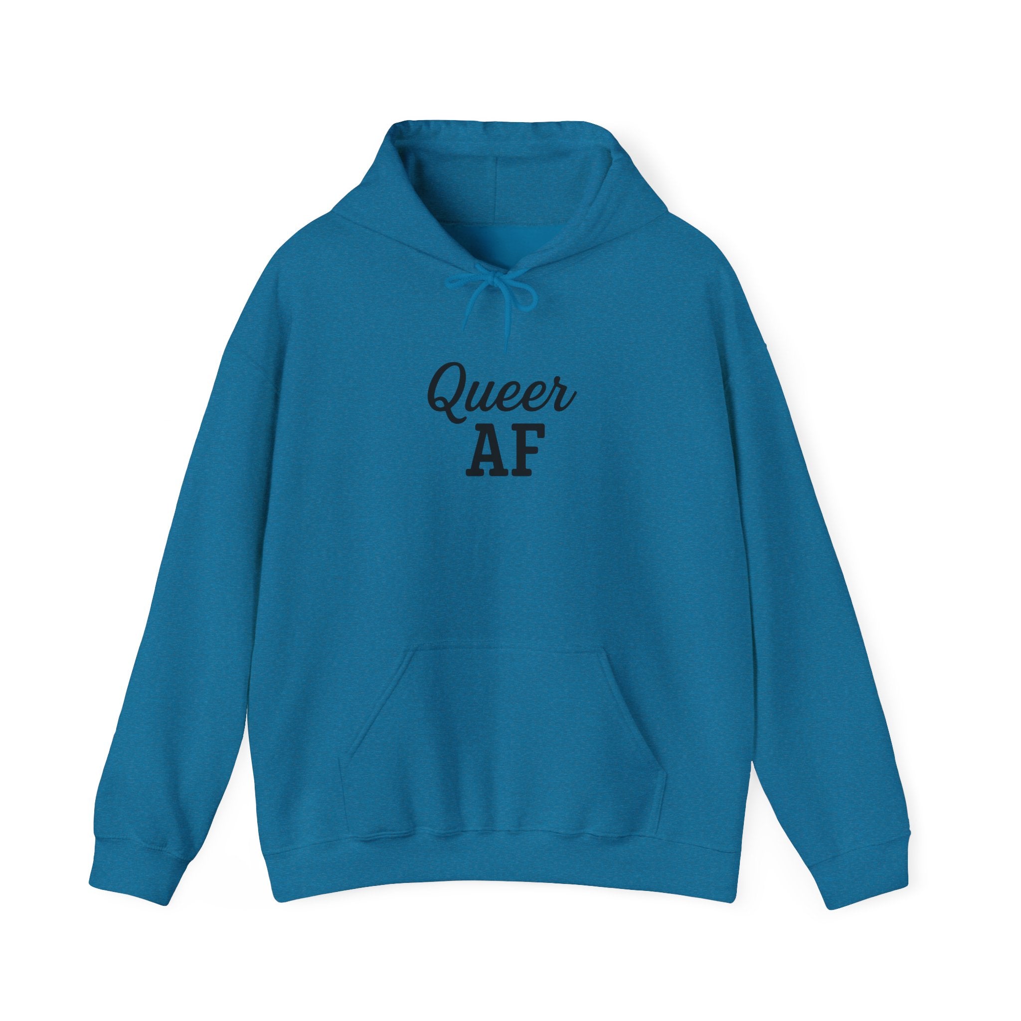 Queer AF Gay Pride Hoodie, Anti Trump Social Justice Sweatshirt, LGBTQ Gifts, Unisex Hooded Jumper
