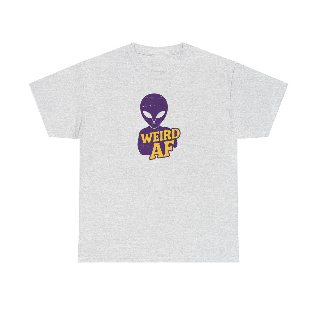 Weird AF Alien Tee, Unisex Graphic T-Shirt, Fun Casual Wear, Gift for Sci-Fi Lovers, Quirky Humor Apparel