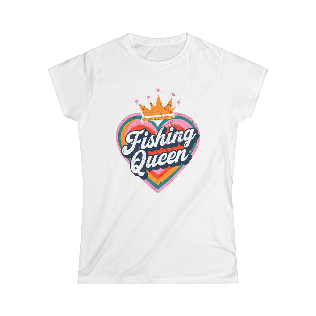 Fishing Queen Softstyle Tee - Perfect for Fishing Enthusiasts, Summer Vacation, Gifts for Her, Outdoor Adventures, Women's T-Shirt