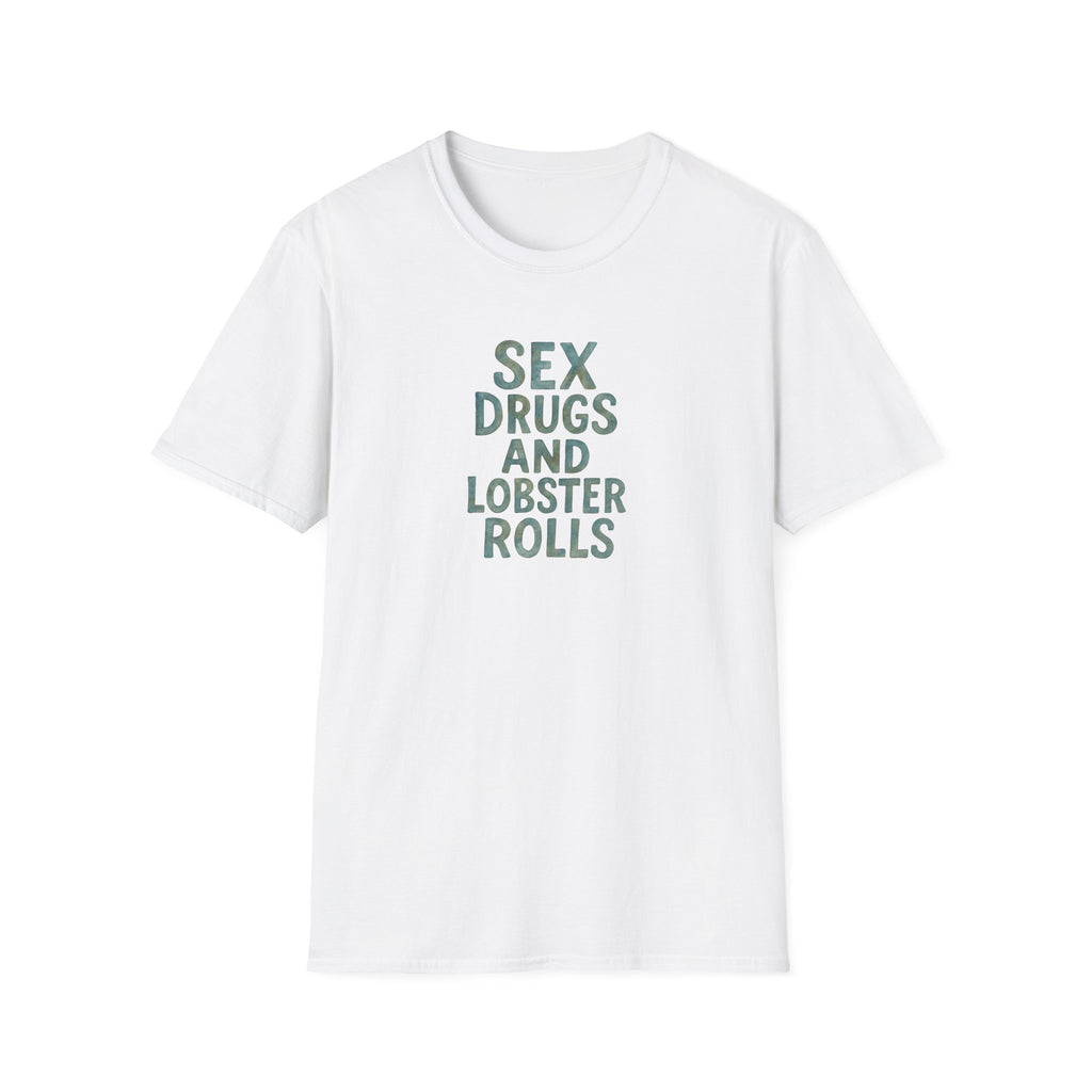 Seafood Love Her Gift Unisex Softstyle T-Shirt, Lobster Roll Tee, Beach Lover Shirt, Summertime Apparel, Funny Foodie Top