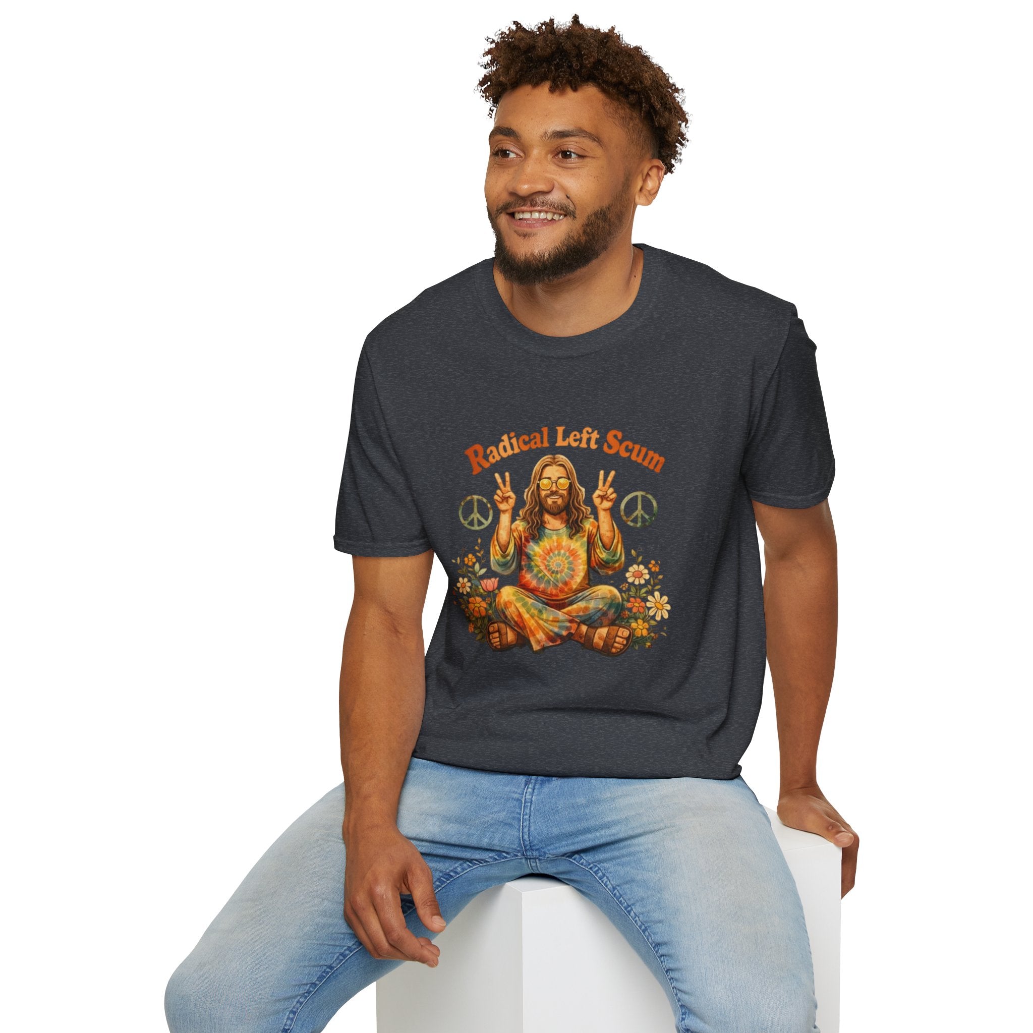 Radical Left Scum Hippie Peace Meditation T-Shirt