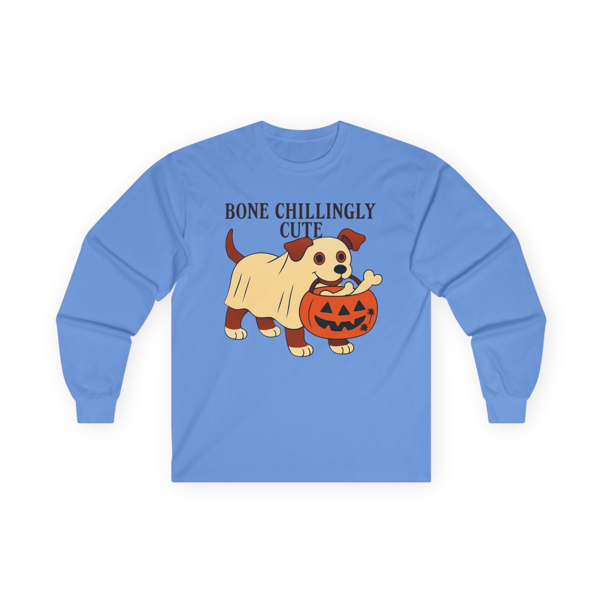 Halloween Dog Costume Tee, Spooky Dog Lover Shirt, Trick-or-Treating Long Sleeve Top, Bone Chilling Cute Unisex Shirt, Halloween Tee, Dog