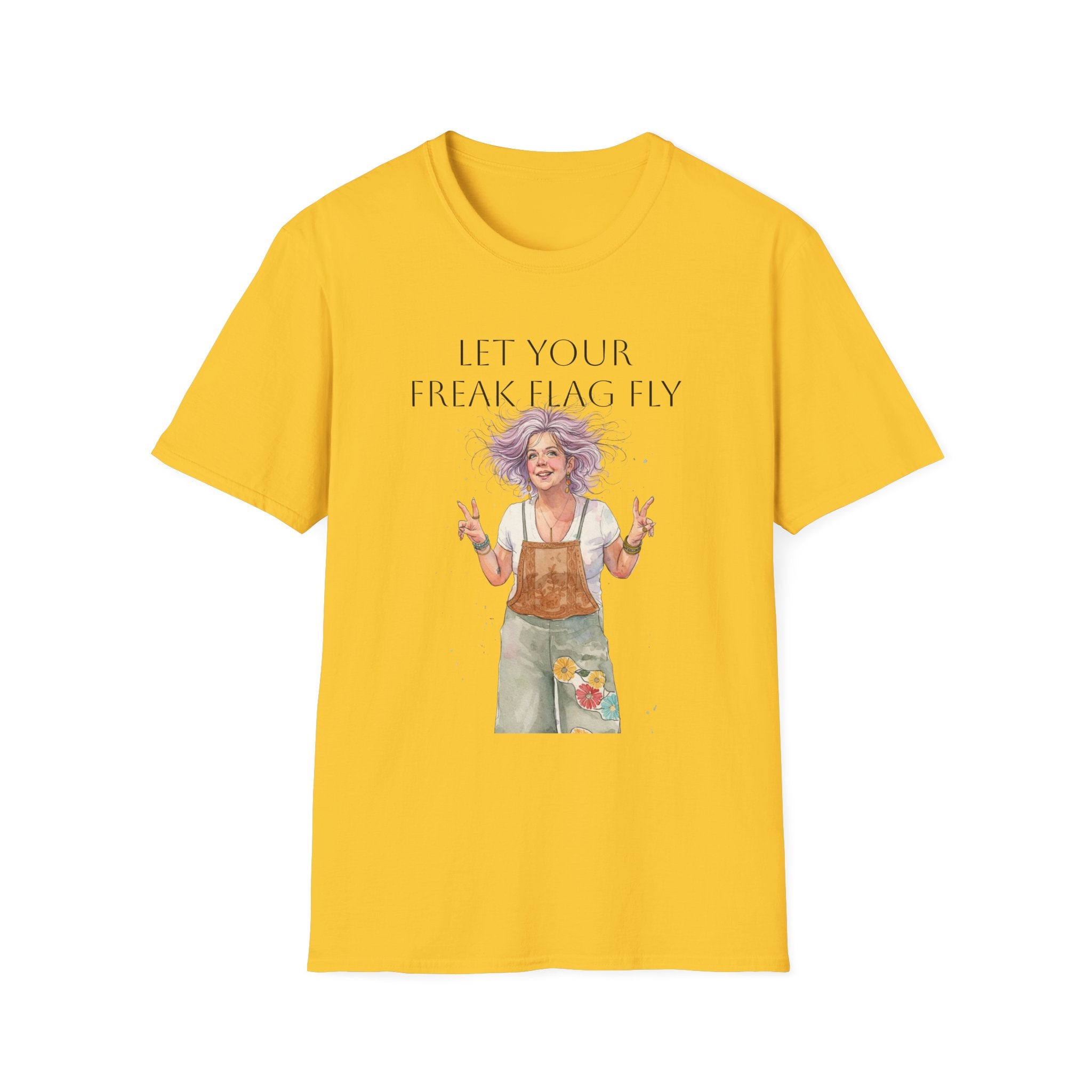 T‑Shirt — "Let Your Freak Flag Fly" Boho Artist Graphic Tee