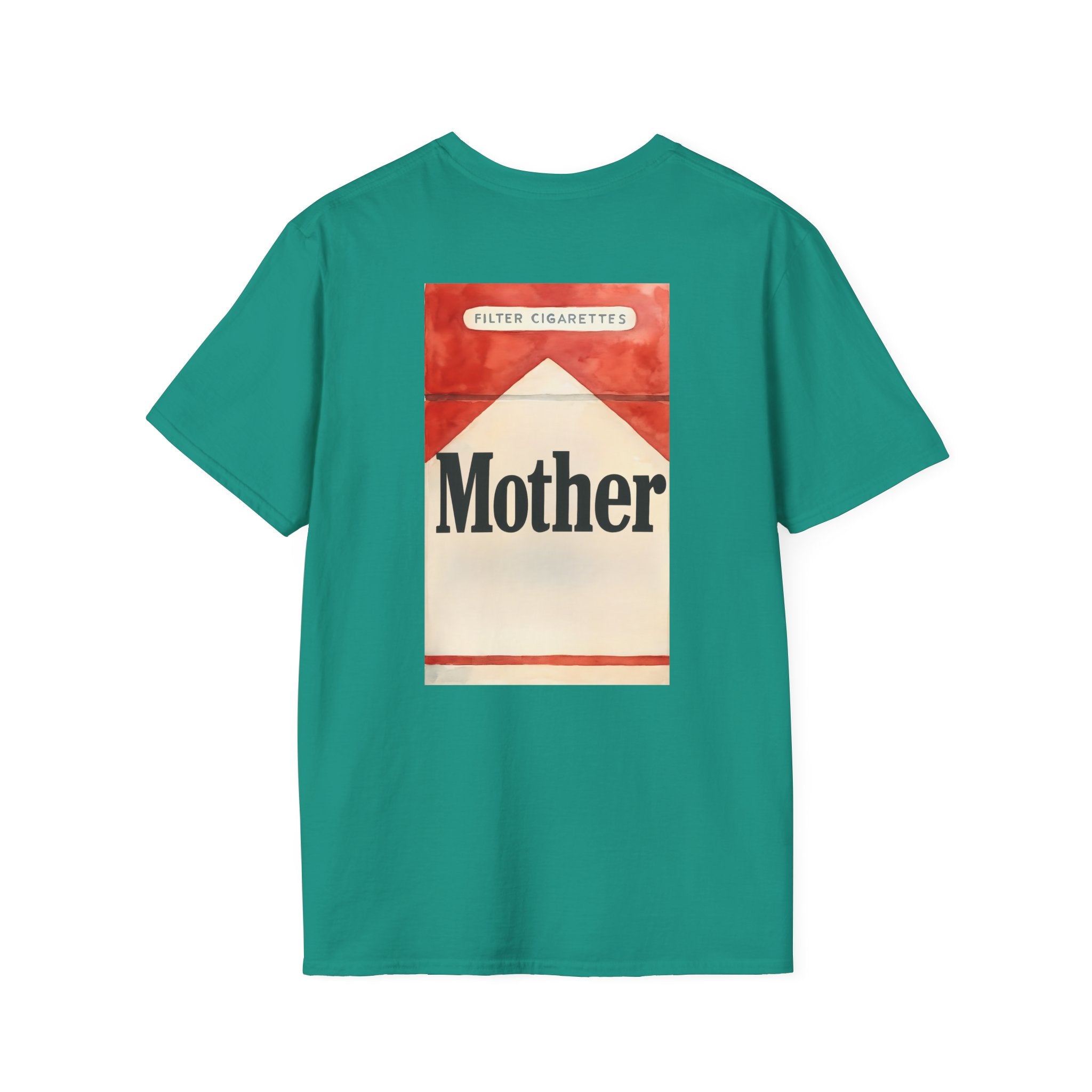 Vintage Cigarette Pack Unisex T-Shirt printed on back