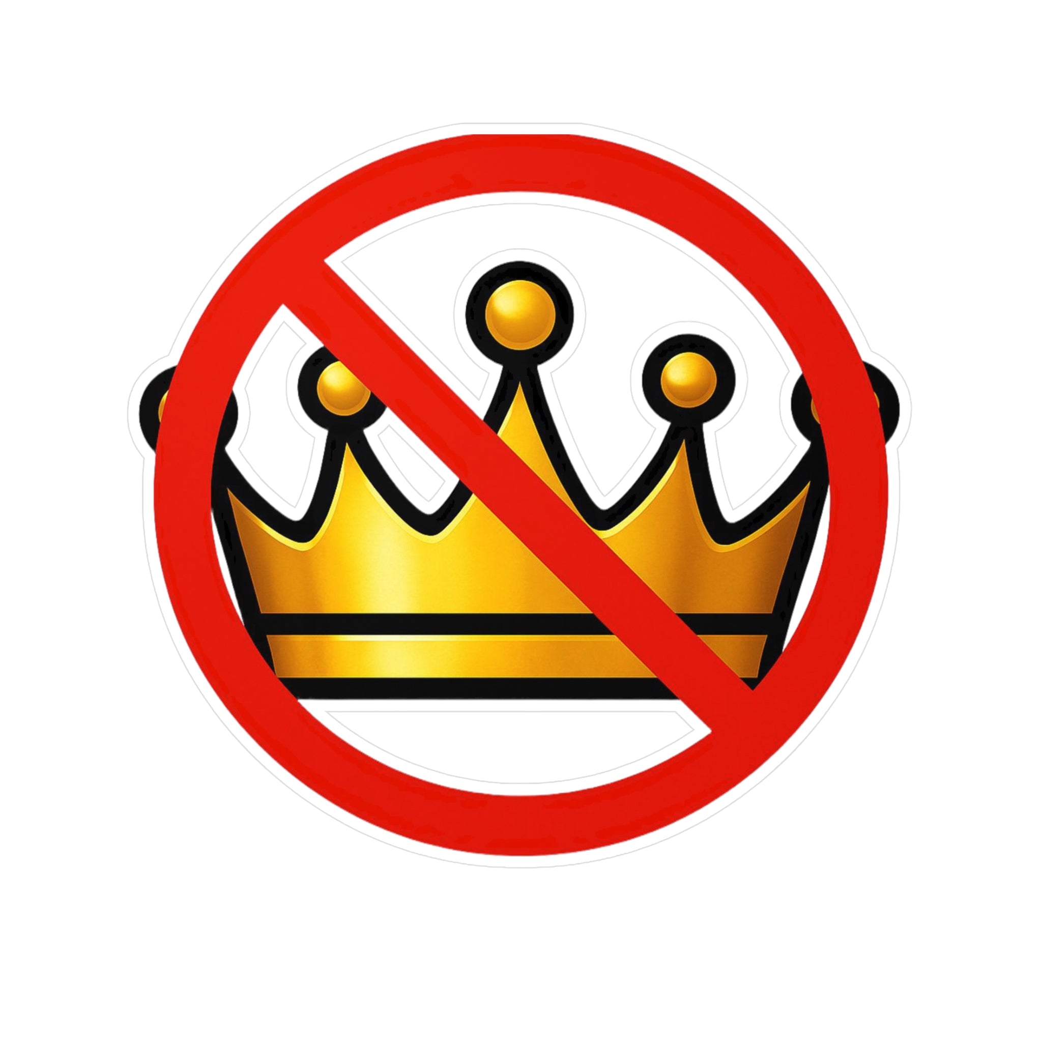 Vinyl Stickers, No Kings anti Trump protest sticker, Political Activist Decal, Resistance Movement Label, Social Justice Laptop Decal,