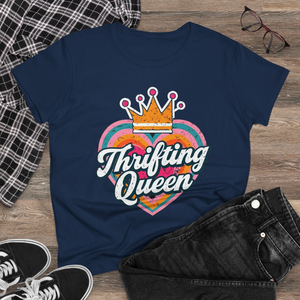 T-Shirt, Thrifting Queen, Upcycle, Recycle, Reuse, Vintage, Women's Tee Shirt