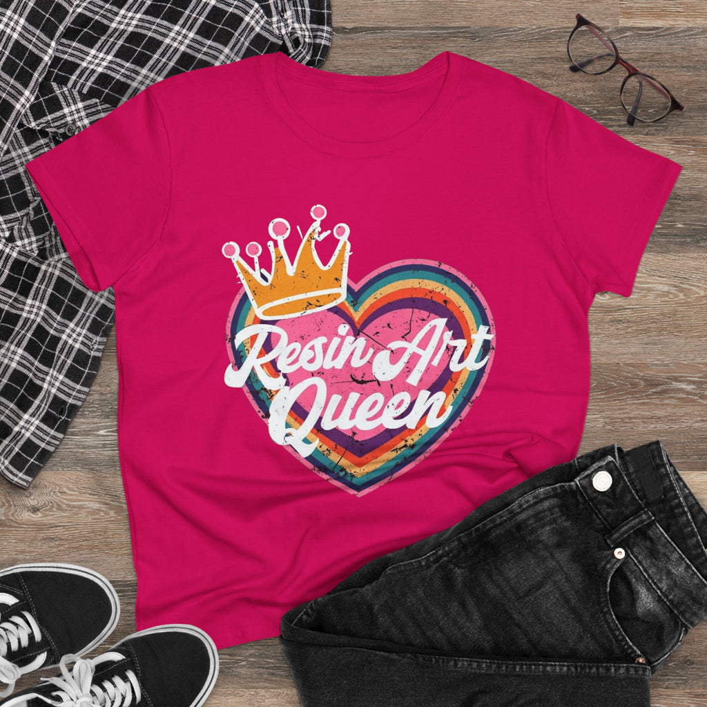 Resin Art Queen Tee - Fun, Colorful Cotton Shirt for Art Lovers, Gifts, Festivals, Home Parties, Creative Outfits