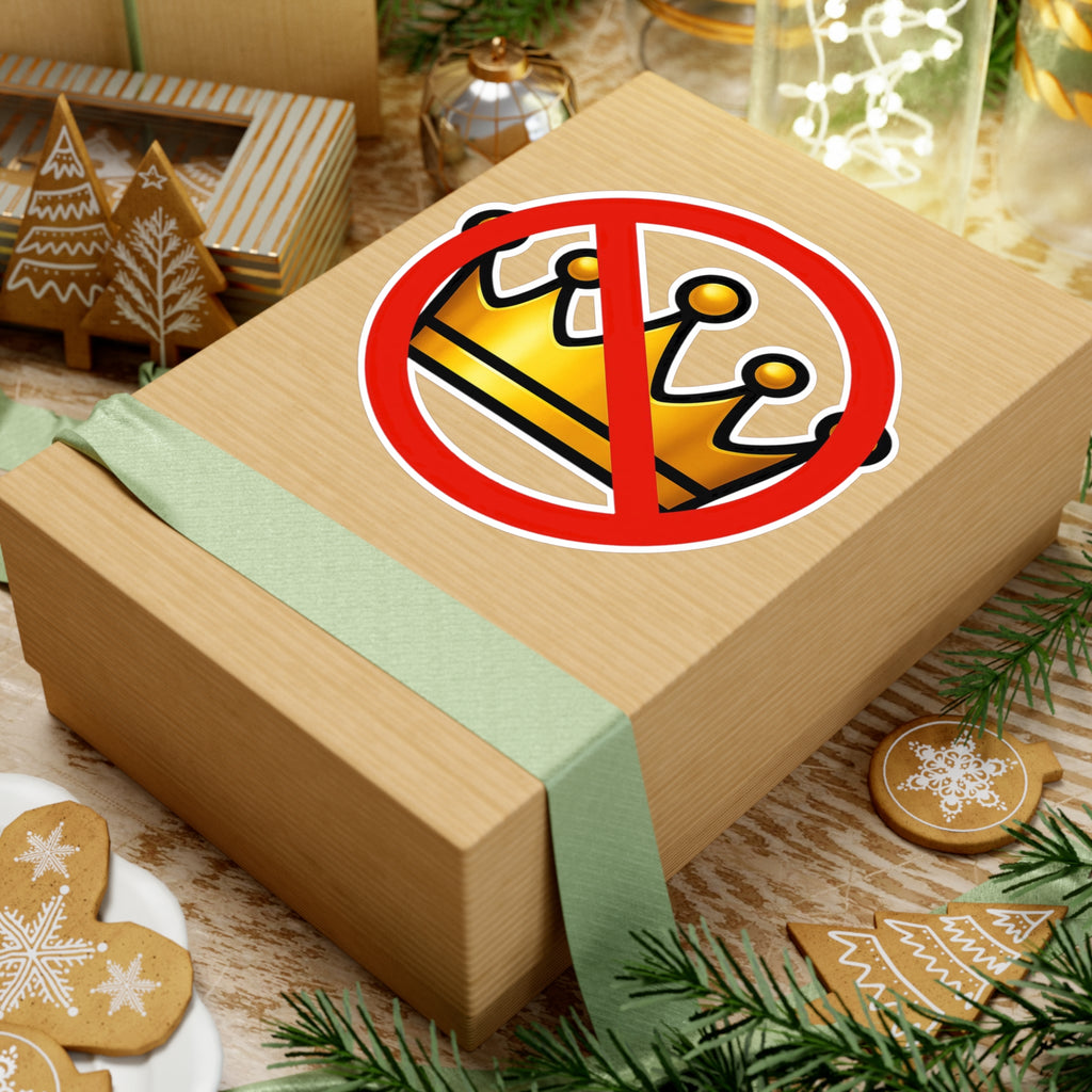 Vinyl Stickers, No Kings anti Trump protest sticker, Political Activist Decal, Resistance Movement Label, Social Justice Laptop Decal,