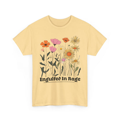 Engulfed in Rage Tee, Anger T-Shirt, Unisex Graphic Shirt, Emotion Top, Heavy Cotton Tee for Men and Women