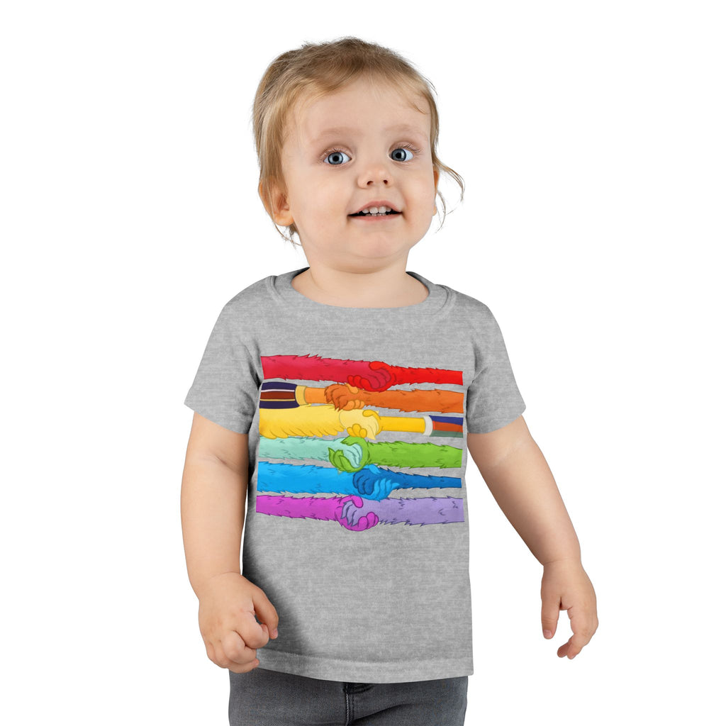 Rainbow Unity Toddler T-Shirt, Pride Tee, Kids Equality Shirt, Colorful Love Top, LGBTQ+ Support Apparel, Cute Gift for Toddlers
