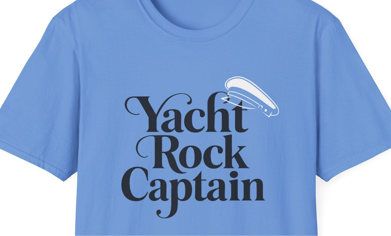 Yacht Rock Captain gift T-Shirt, Retro 70s Music Tee, Vintage Sailboat Shirt, Nautical Captain Top, Boating Apparel, Yachting Gift Unisex