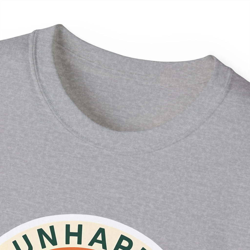 Unisex Tee for Campers: Unhappy Wanderer Adventure Gift Shirt, Hiking Outdoor Camping Apparel, Outdoorsy Nature Lover Top, Wanderlust Tee,