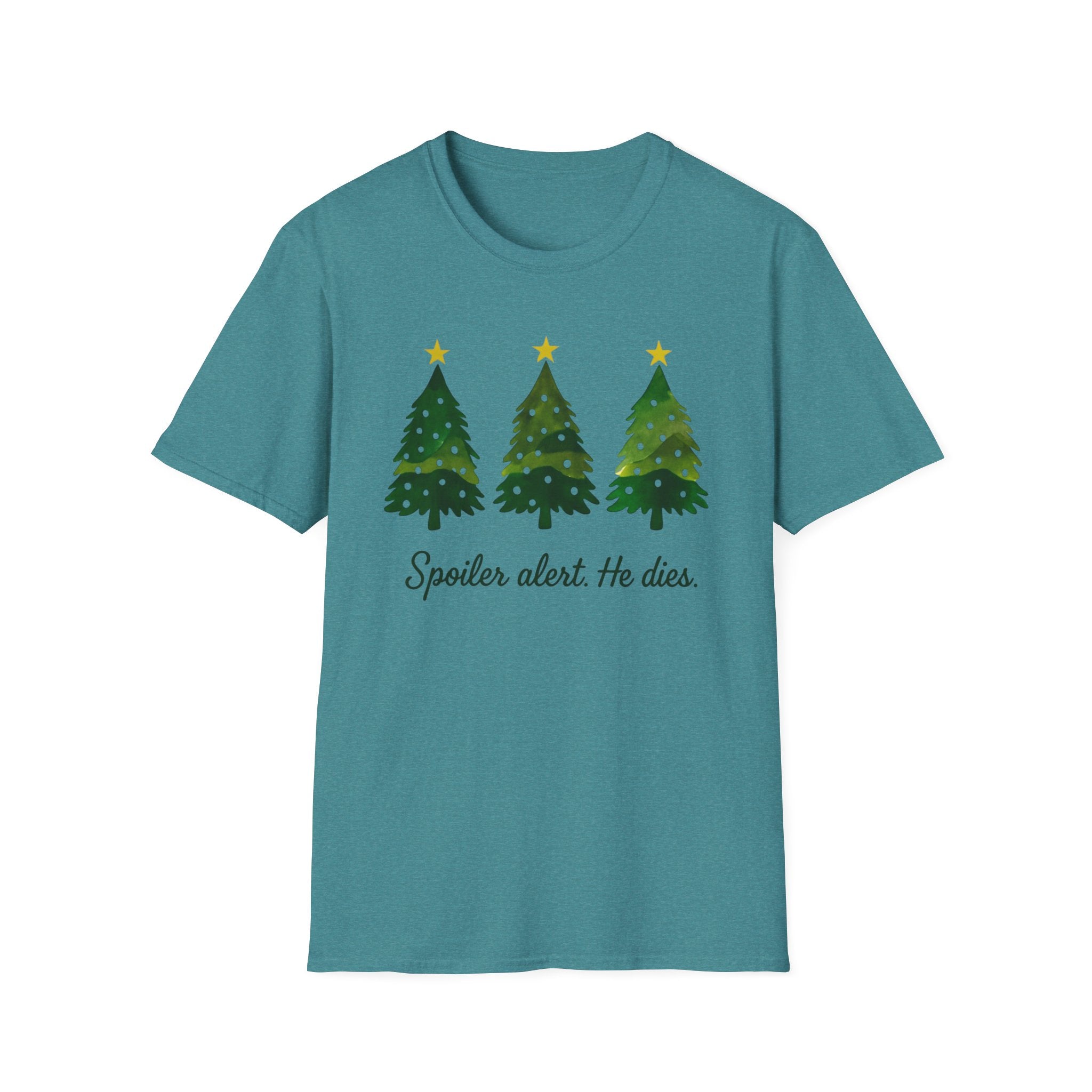 Spoiler Alert. He dies. Funny Jesus Christmas Tree T-Shirt
