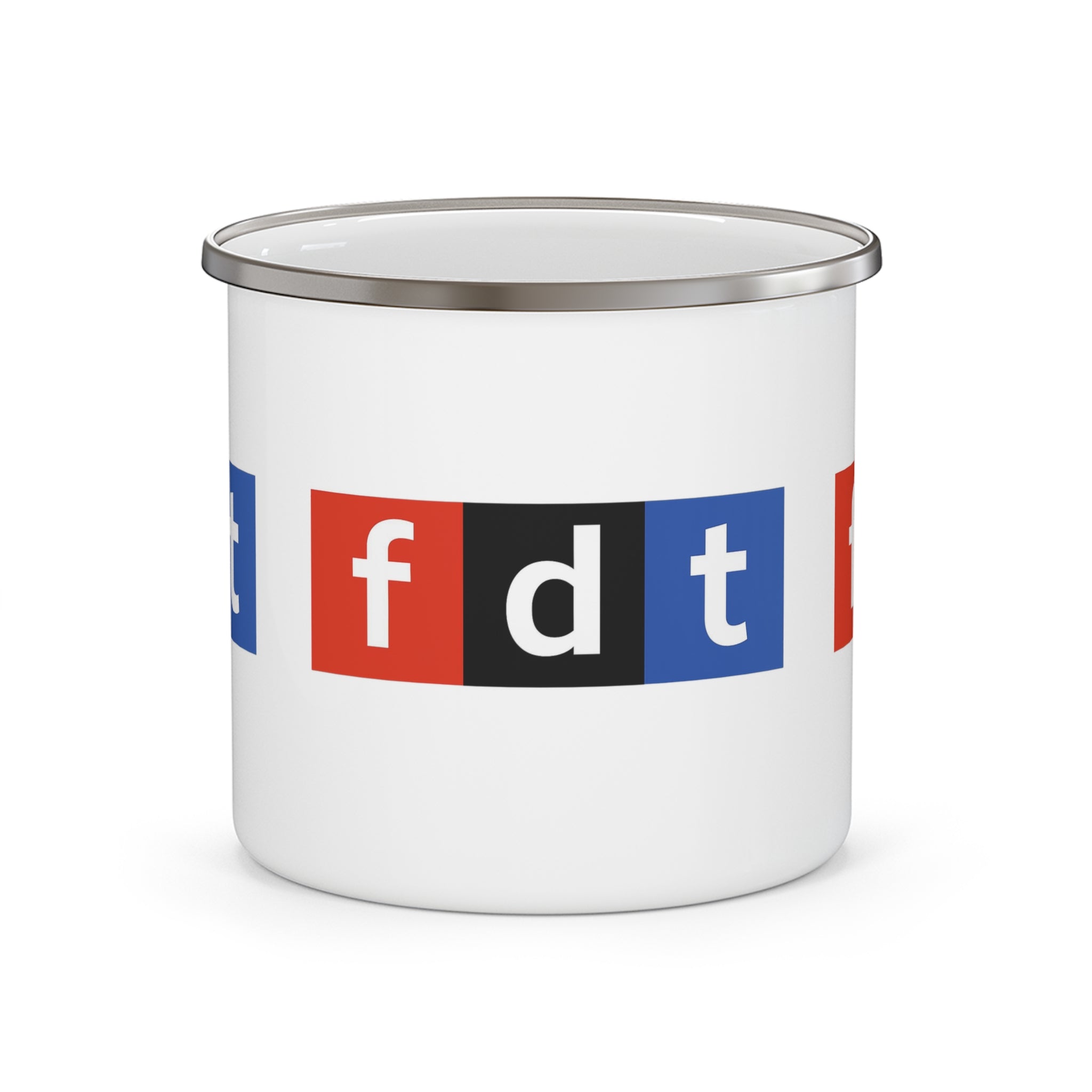 FDT Enamel Mug, Anti Trump Protest Activist, Political Resistance Camping Cup, Liberal Democrat Gift, Resistance Movement Gear, Protester Gift,
