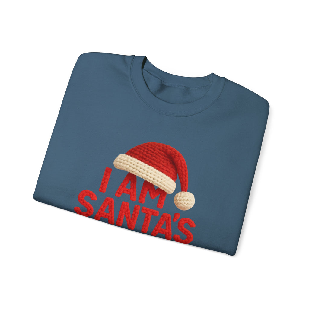 Christmas Sweatshirt - "I Am Santa's Favorite" Festive Crewneck printed