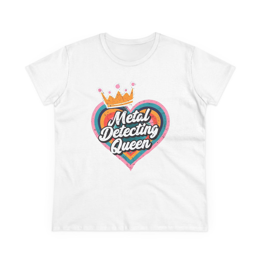 Metal Detecting Queen T-Shirt, Fun Tee for Hobbyists, Gift for Treasure Hunters, Everyday Casual Wear, Perfect for Outdoors