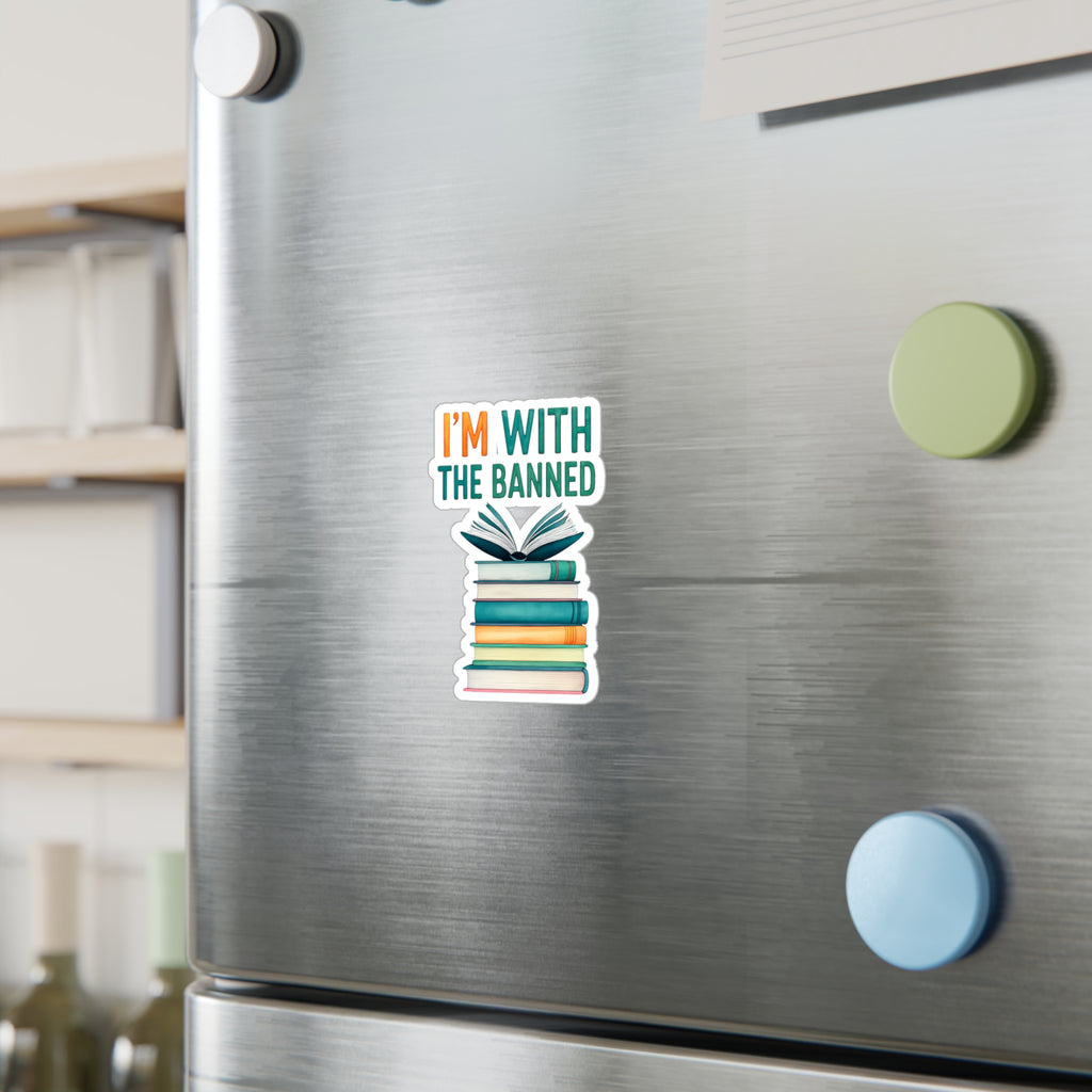 Literary Freedom Vinyl Decal - 'I'M WITH THE BANNED'