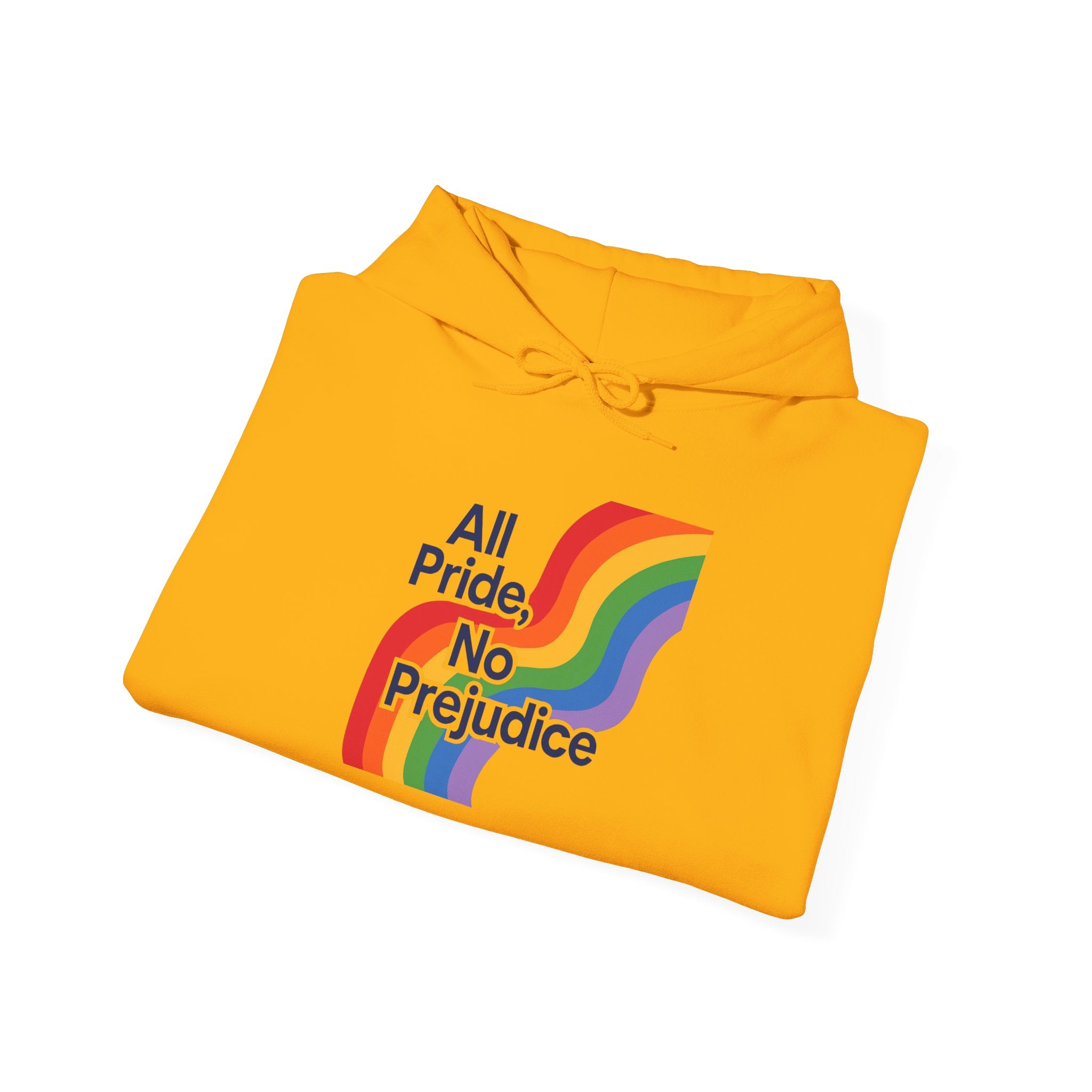 Pride Celebration Hoodie, Unisex Rainbow Sweatshirt, LGBTQ+ Hoodie, All Pride No Prejudice Sweatshirt, Comfortable Pride Wear anti trump
