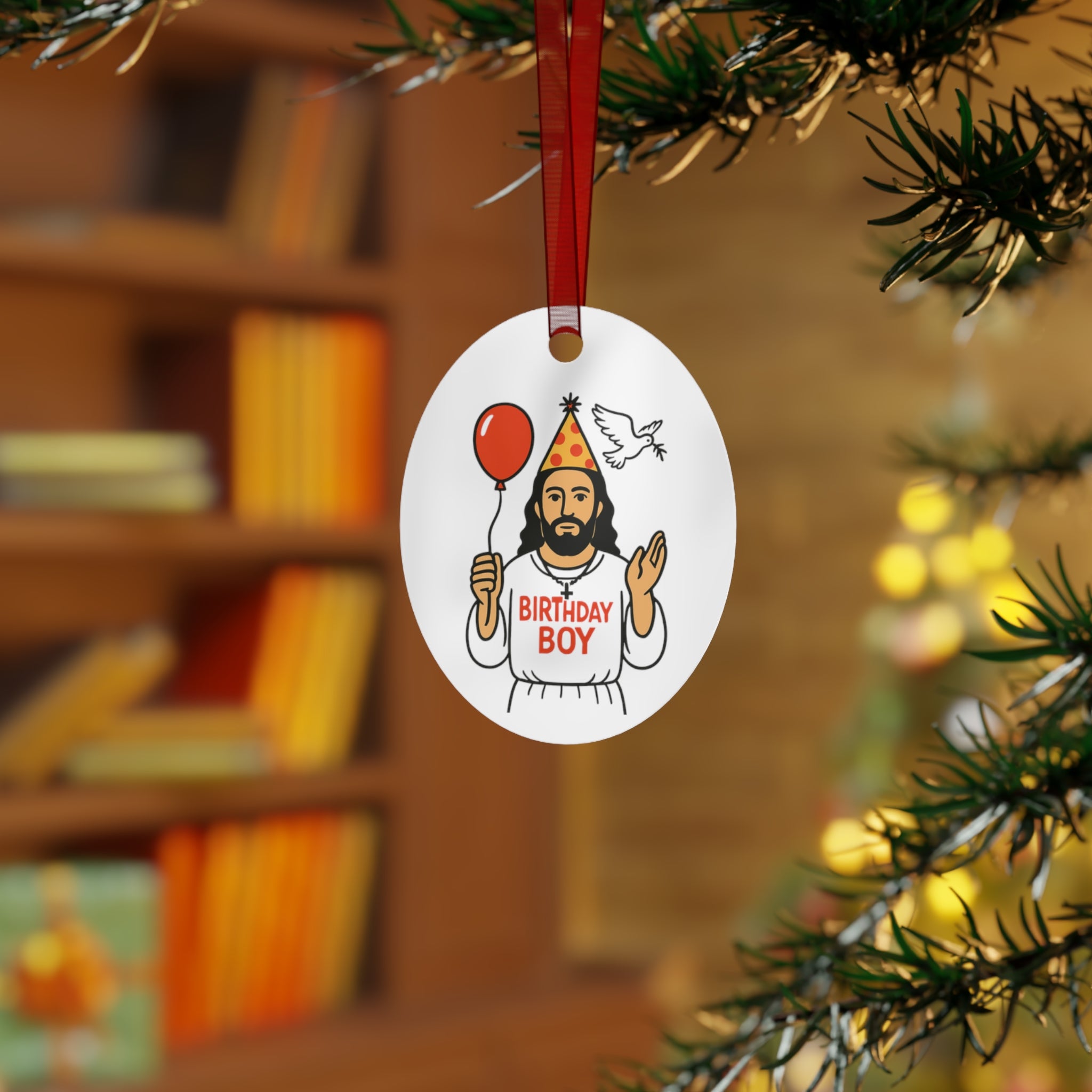 Jesus 'Birthday Boy' Metal Ornament – Religious Christmas & Birthday Keepsake