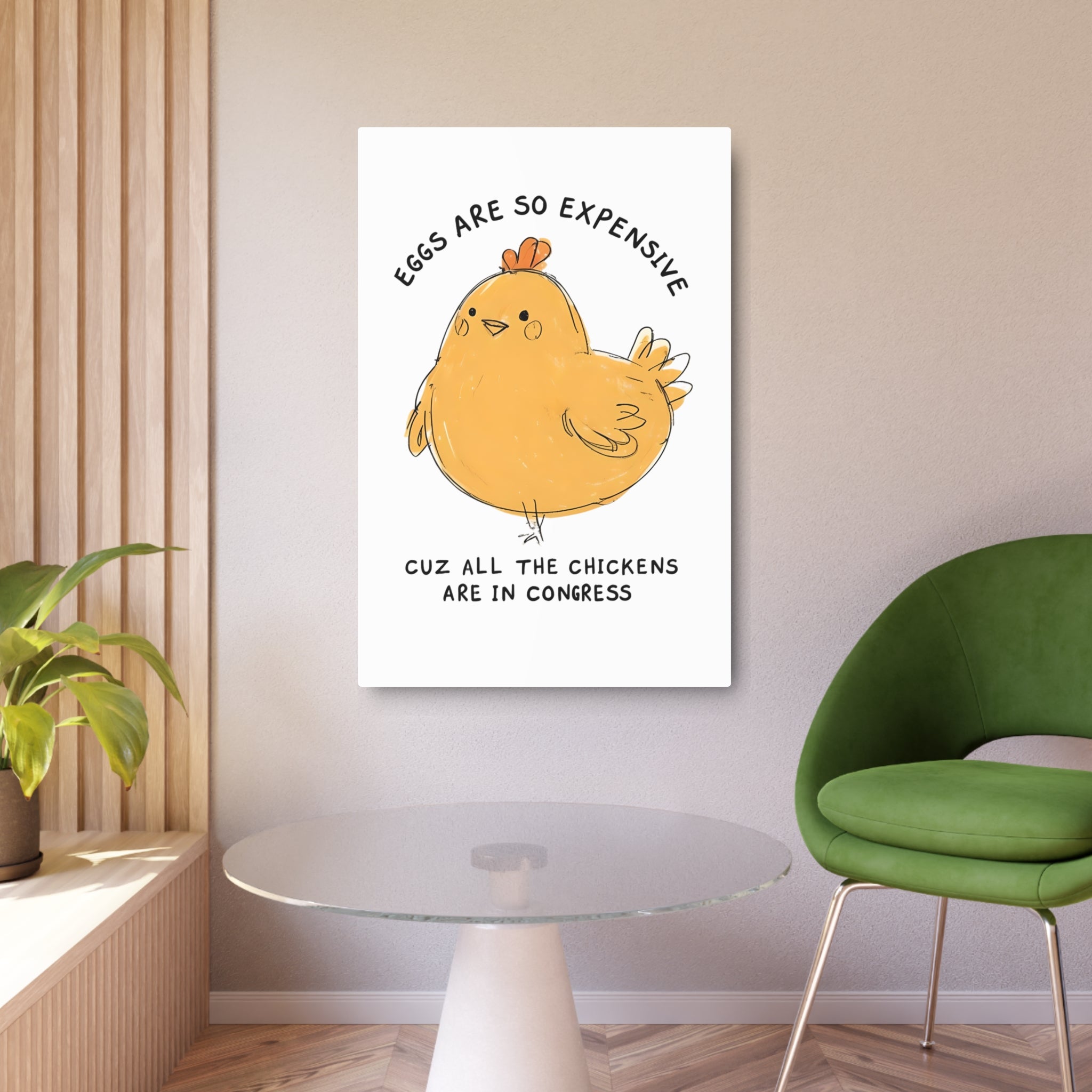 Eggs All the chickens are in Congress Metal Art Sign, Chicken Decor, Farmhouse Wall Art, Rustic Home Sign, Kitchen Decor, protest Sign