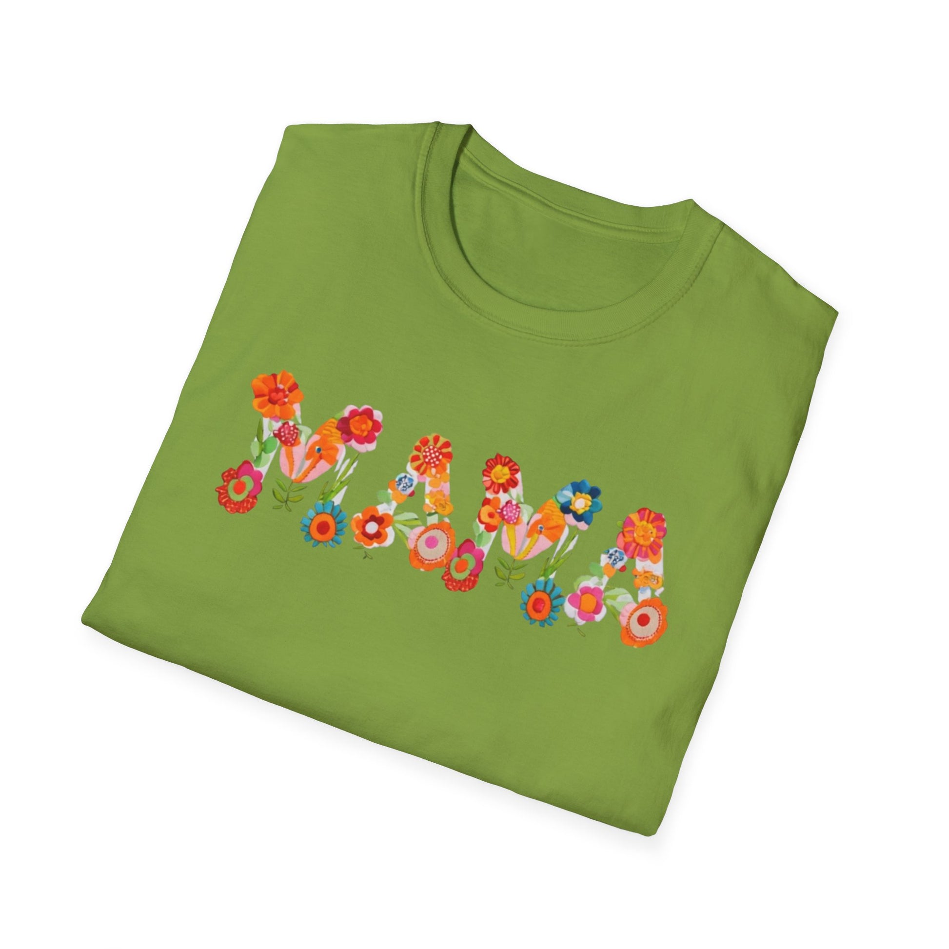Floral Mama T-Shirt, Mother's Gift, Unisex Tee, Spring Fashion, Handmade Shirt, Gift for Mom, Cute Floral Tee new mom gift
