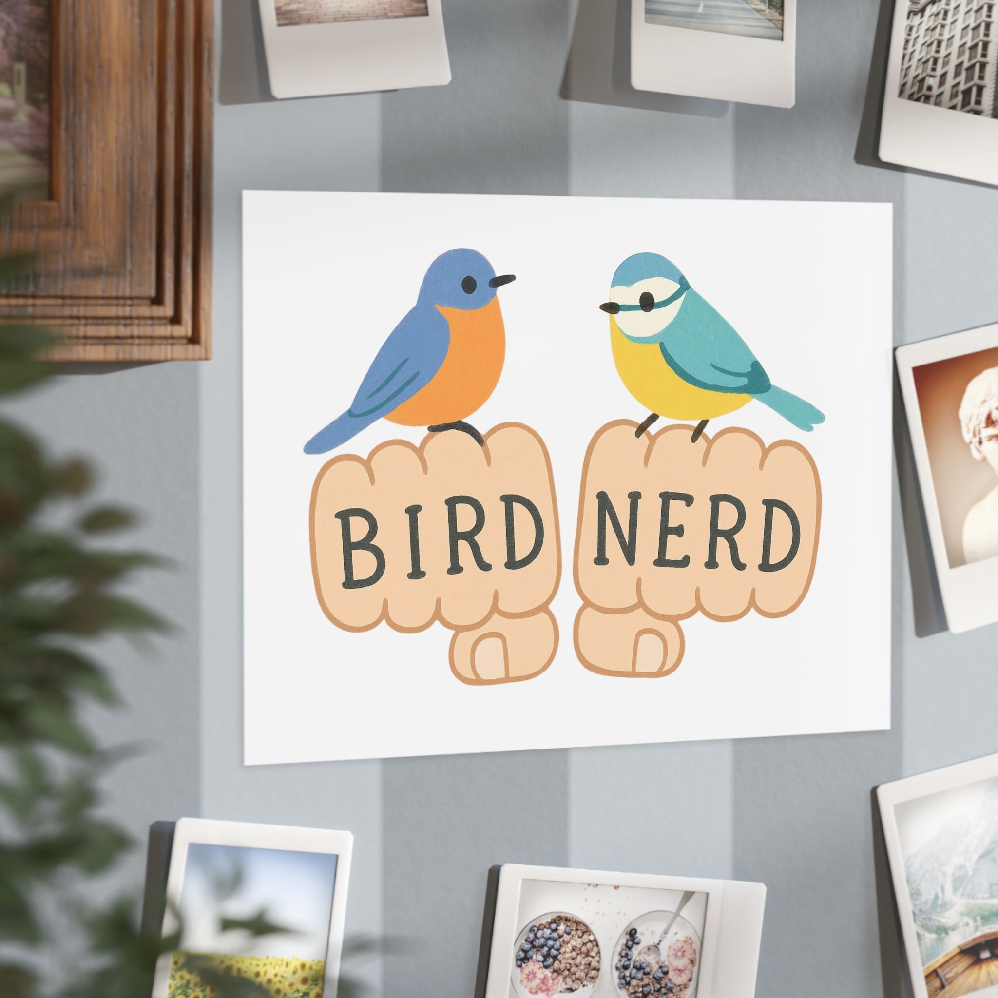 Bird Nerd Unframed Prints, Nature Lover Artwork, Bird Decor, Gift for Birdwatchers, Cute Wall Art for Home Birding gift knuckle, tattoos