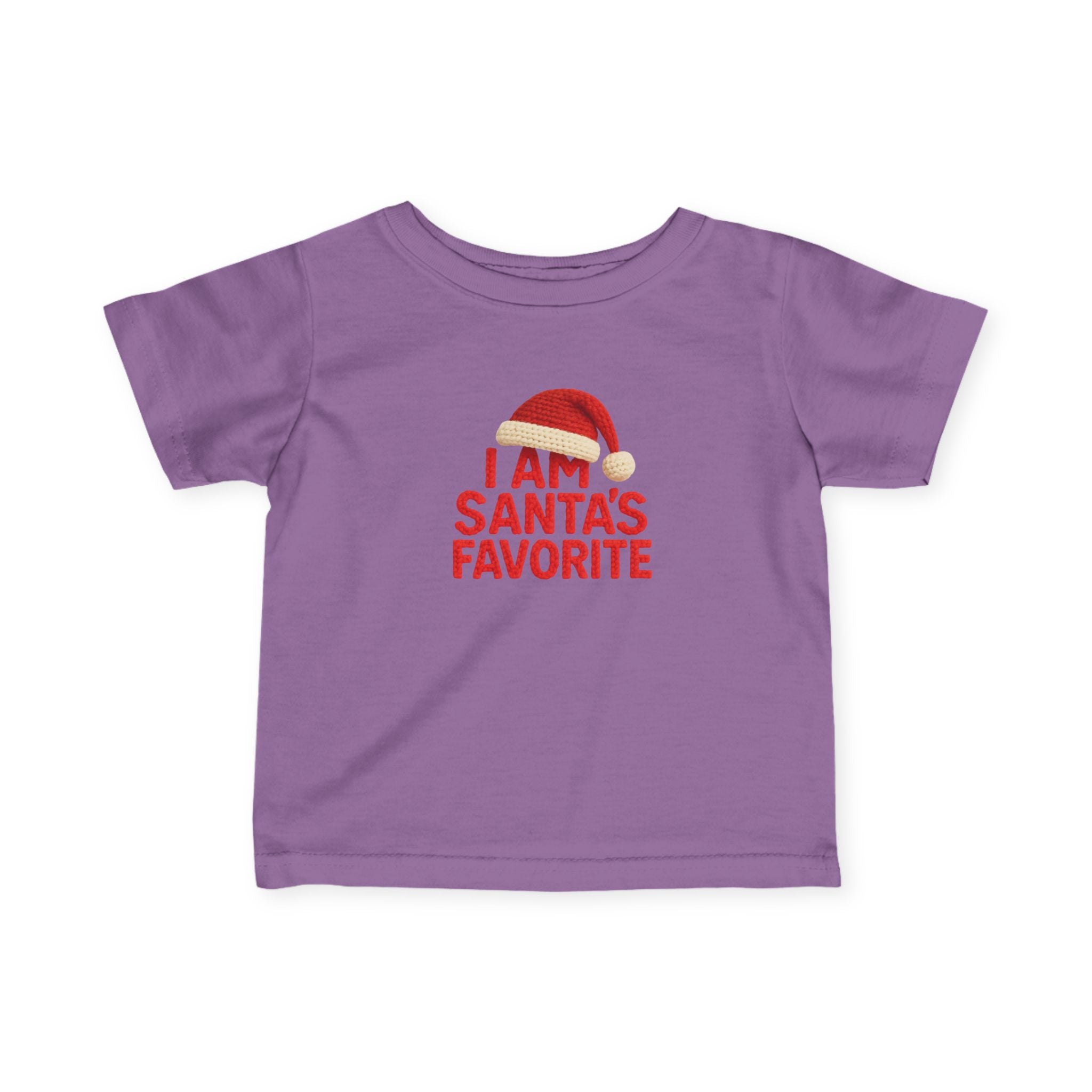 Infant Tee - "I Am Santa's Favorite" Christmas Baby Shirt