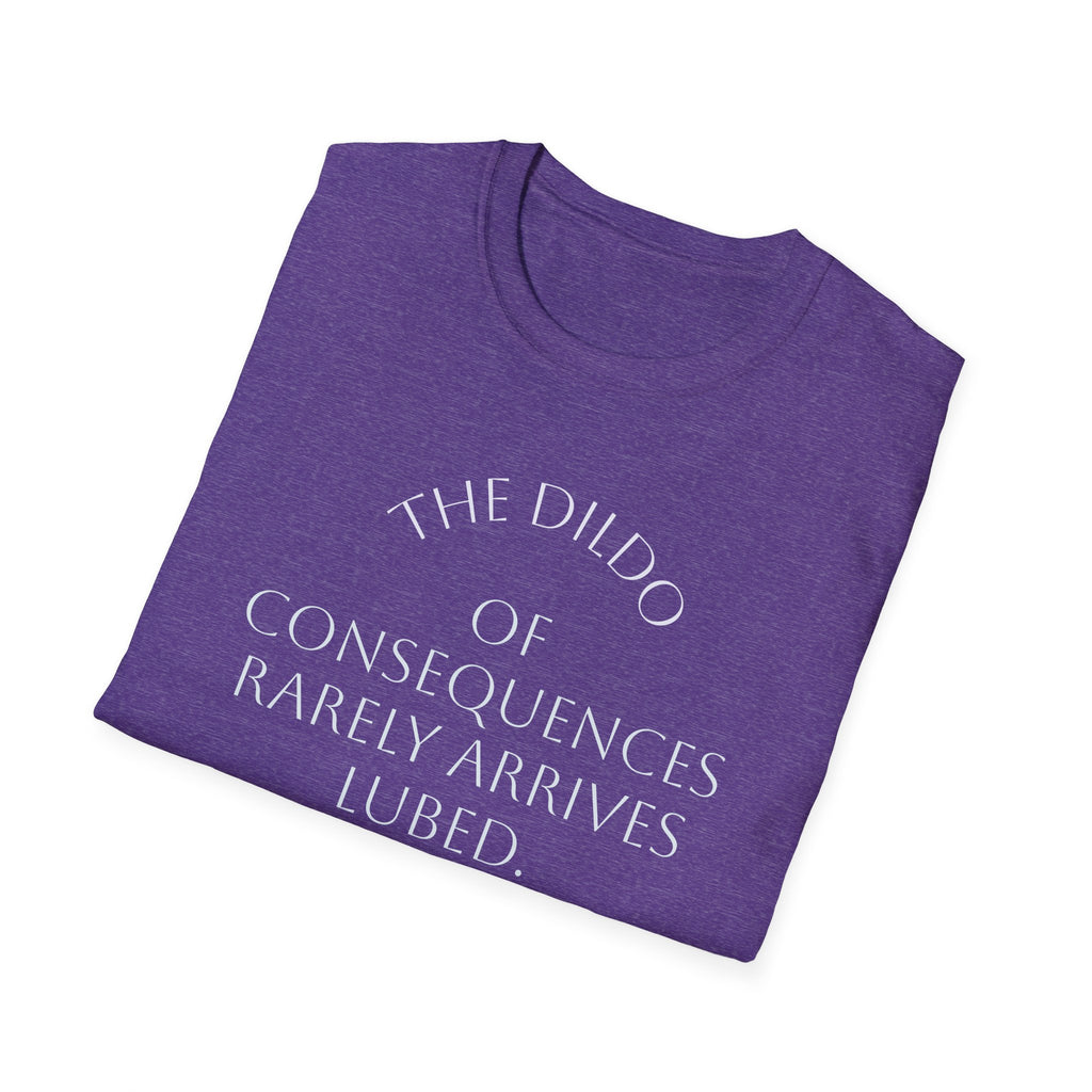 Bad Karma Unisex Softstyle T-Shirt, Humorous Dildo of Consequences Tee, Sarcastic Graphic Shirt, Novelty Gift Apparel, Unisex Tshirt