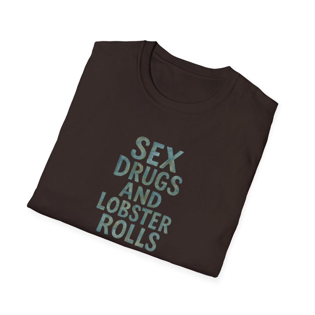 Seafood Love Her Gift Unisex Softstyle T-Shirt, Lobster Roll Tee, Beach Lover Shirt, Summertime Apparel, Funny Foodie Top