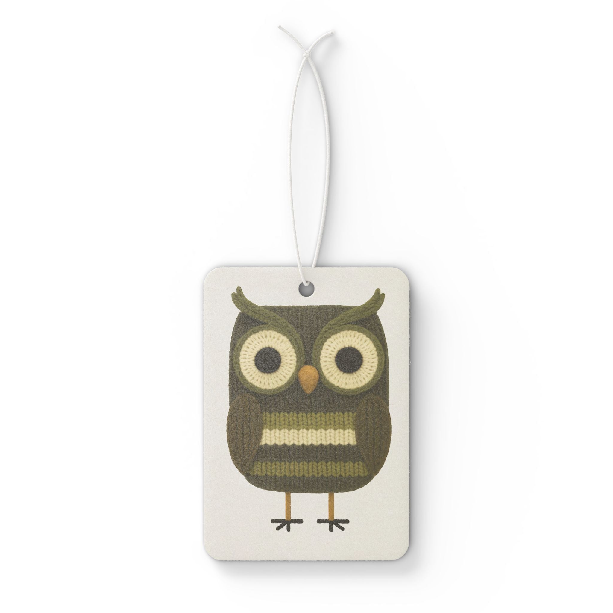 Crochet Owl Car Air Freshener — Printed Scented Ornament