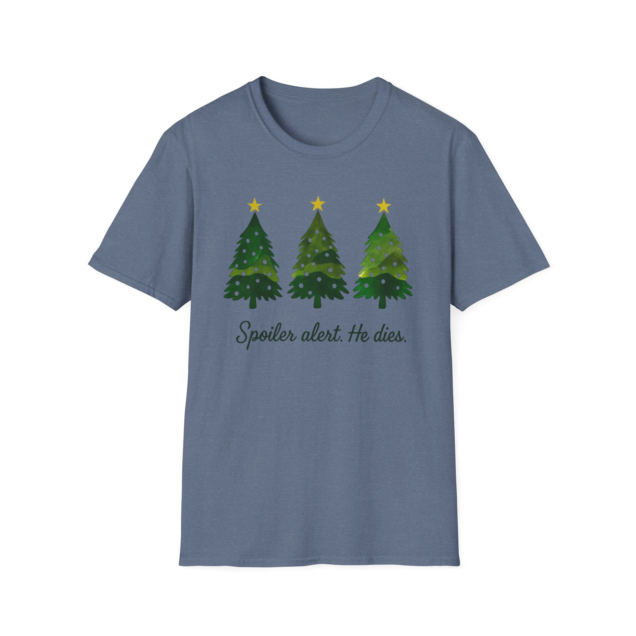 Spoiler Alert. He dies. Funny Jesus Christmas Tree T-Shirt