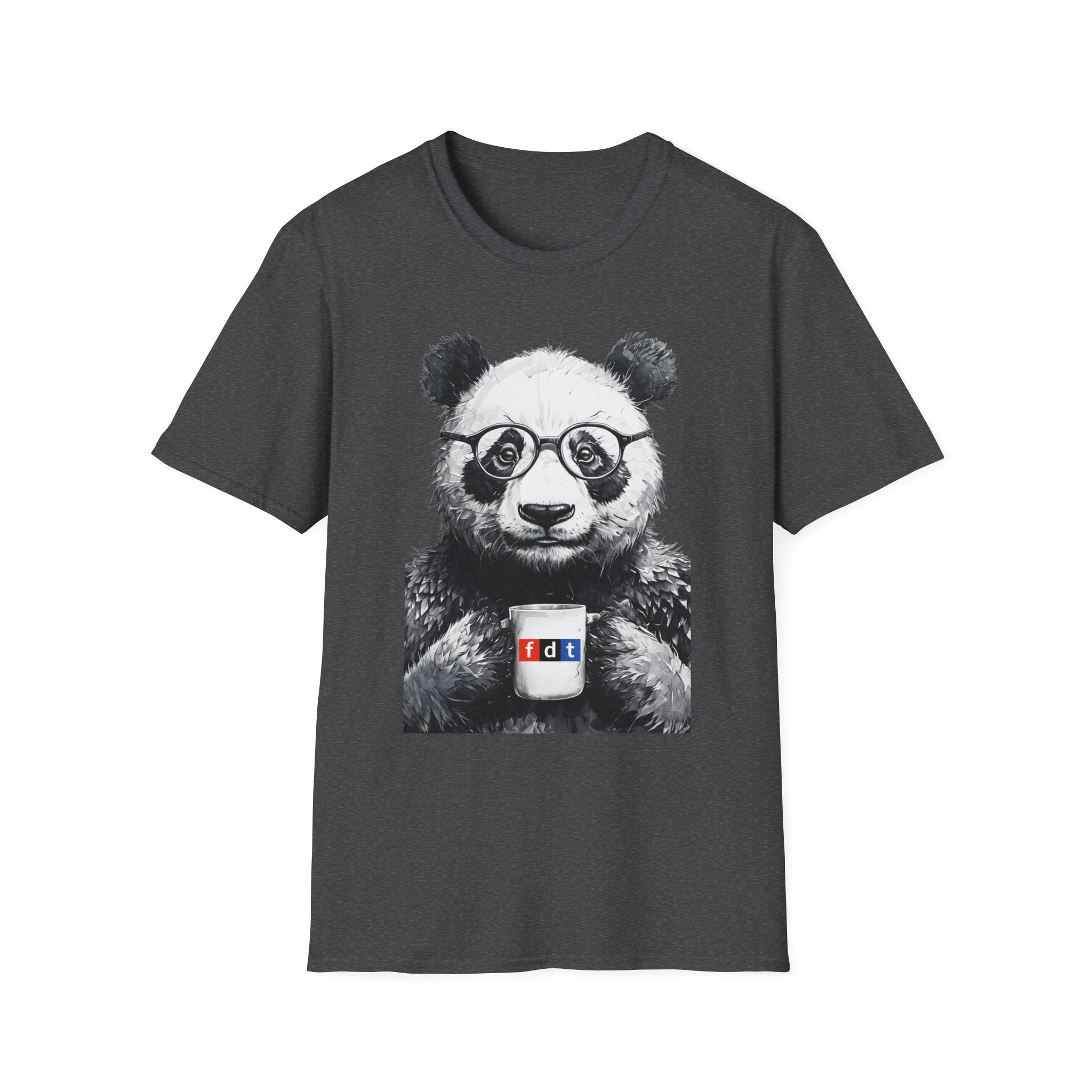 Social Justice Panda Coffee Protest FDT Unisex Softstyle T-Shirt, Anti Trump Activist Tee, Political Statement Shirt