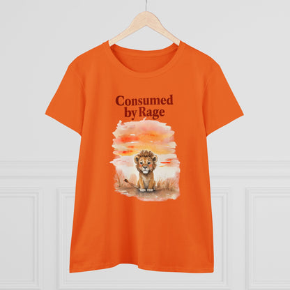 Consumed by Rage Design Graphic Tee - Women's Midweight Cotton Tee -