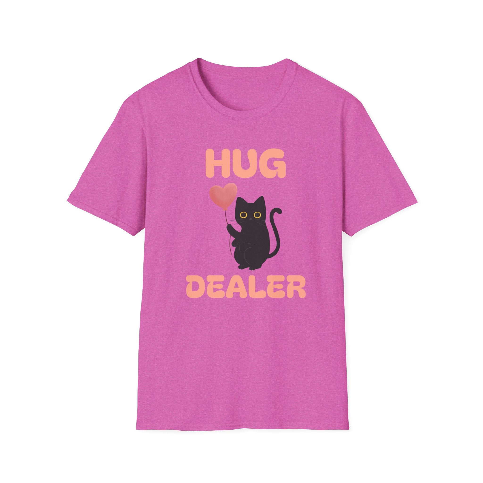 Hug Dealer fun cat Unisex Softstyle T-Shirt, Funny Cat Lover Gift, Cute Tee, Cat Mom Shirt, Trendy Graphic Tee Christmas gift sarcasm