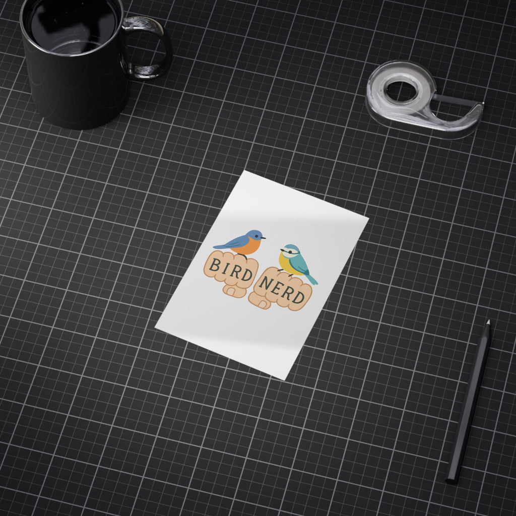 Bird Nerd Unframed Prints, Nature Lover Artwork, Bird Decor, Gift for Birdwatchers, Cute Wall Art for Home Birding gift knuckle, tattoos