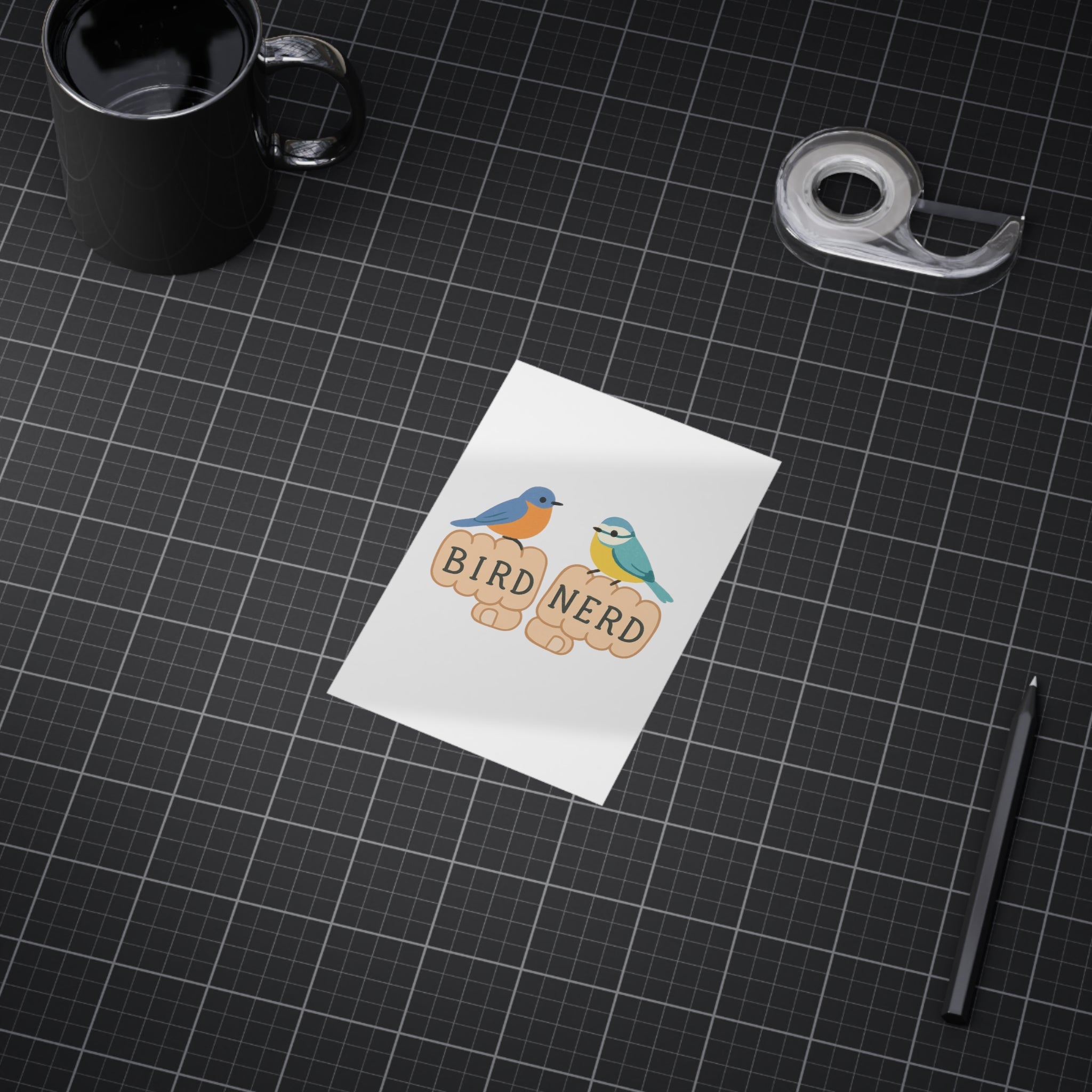 Bird Nerd Unframed Prints, Nature Lover Artwork, Bird Decor, Gift for Birdwatchers, Cute Wall Art for Home Birding gift knuckle, tattoos