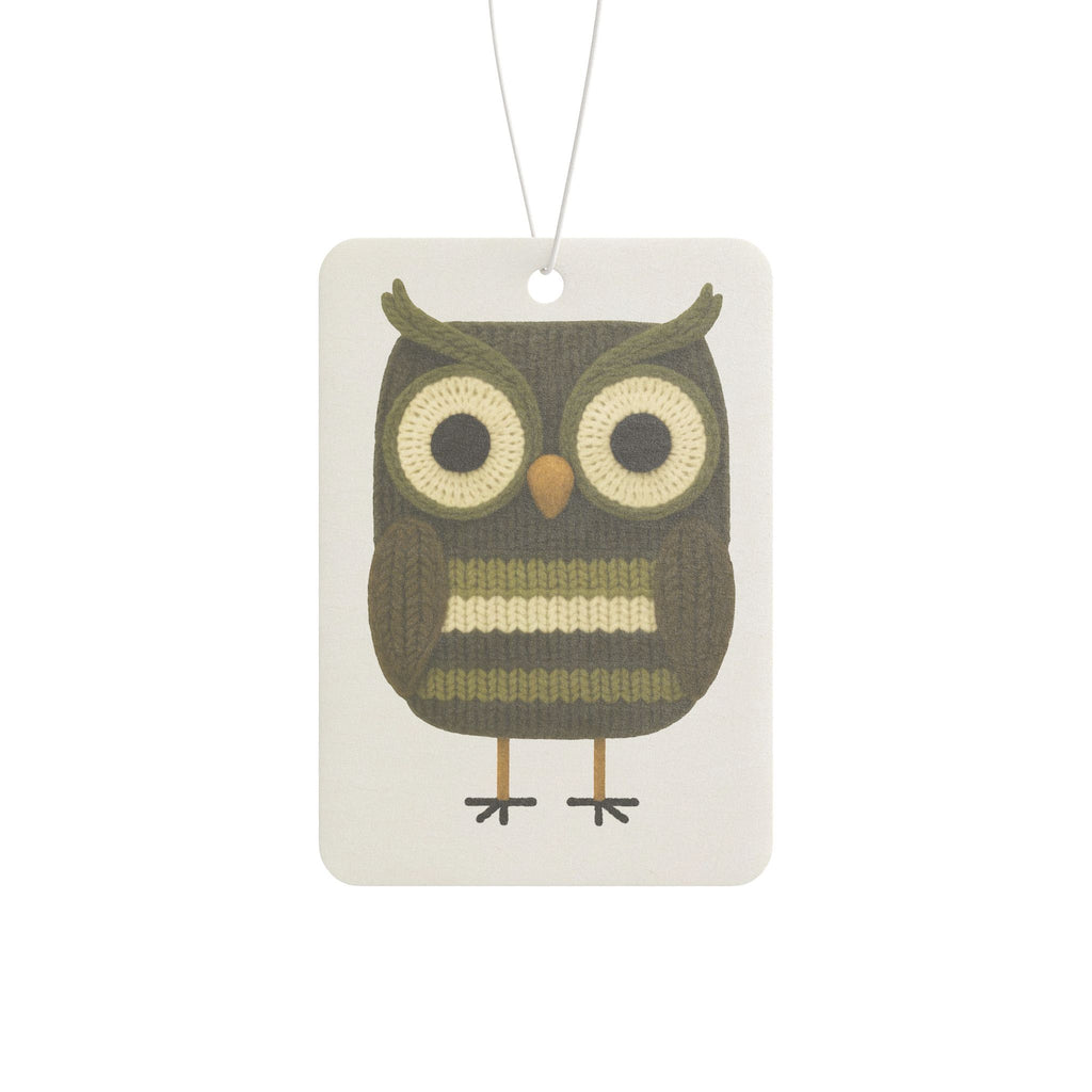 Crochet Owl Car Air Freshener — Printed Scented Ornament