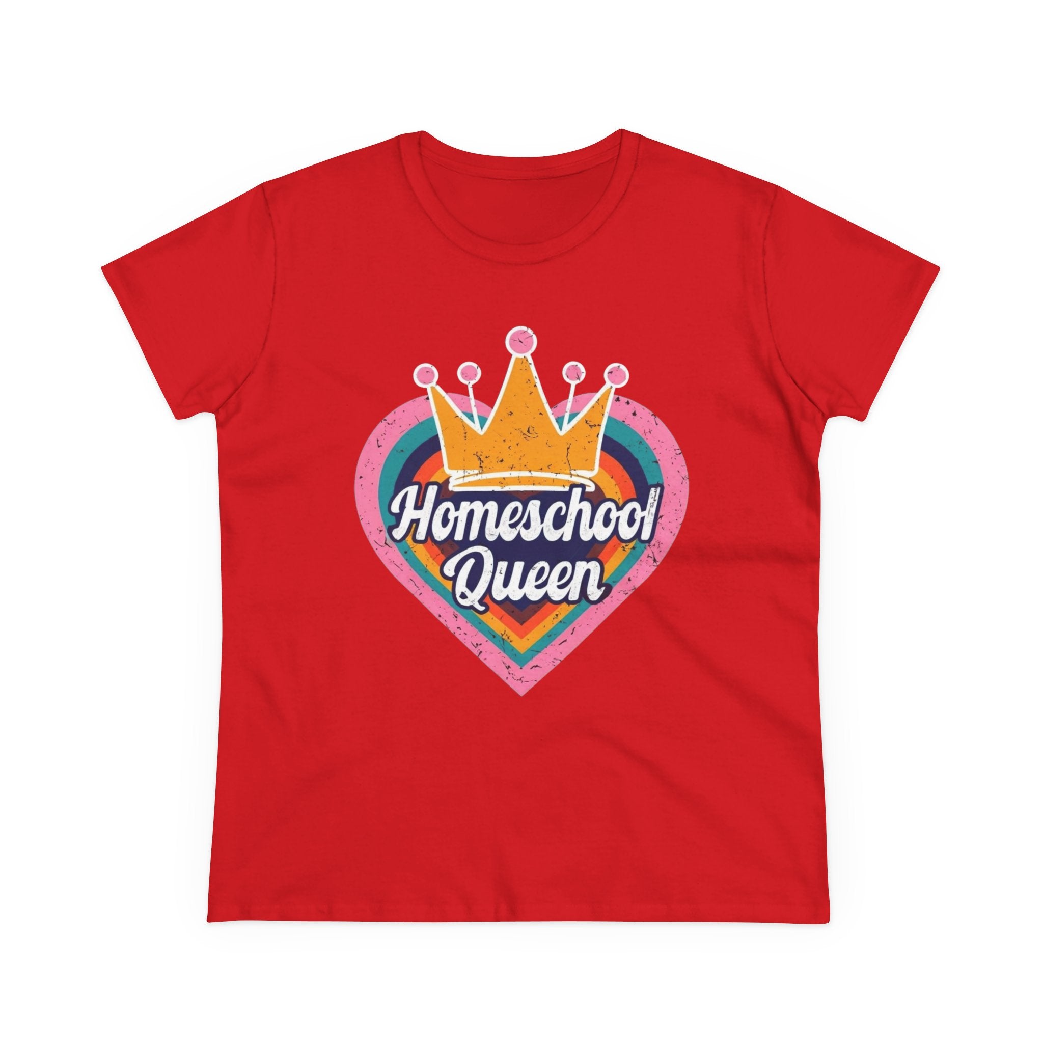 Homeschool Queen Cotton Tee, Cute Tee for Moms, Colloquial Gift for Homeschoolers, Fun Educational Apparel, Perfect for Back to School