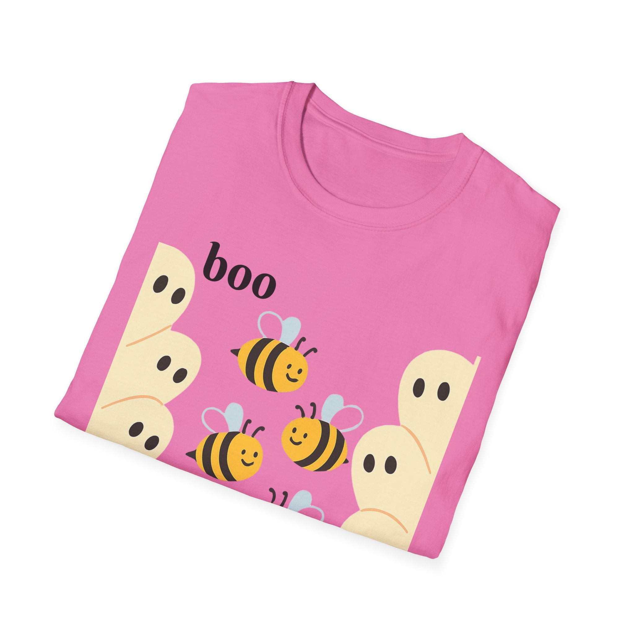 Boo Bees Ghost Halloween Costume Unisex Softstyle T-Shirt - Bee Lovers Gift, Spooky Shirt, Halloween Party, Funny Costume Tee, Cute Ghost