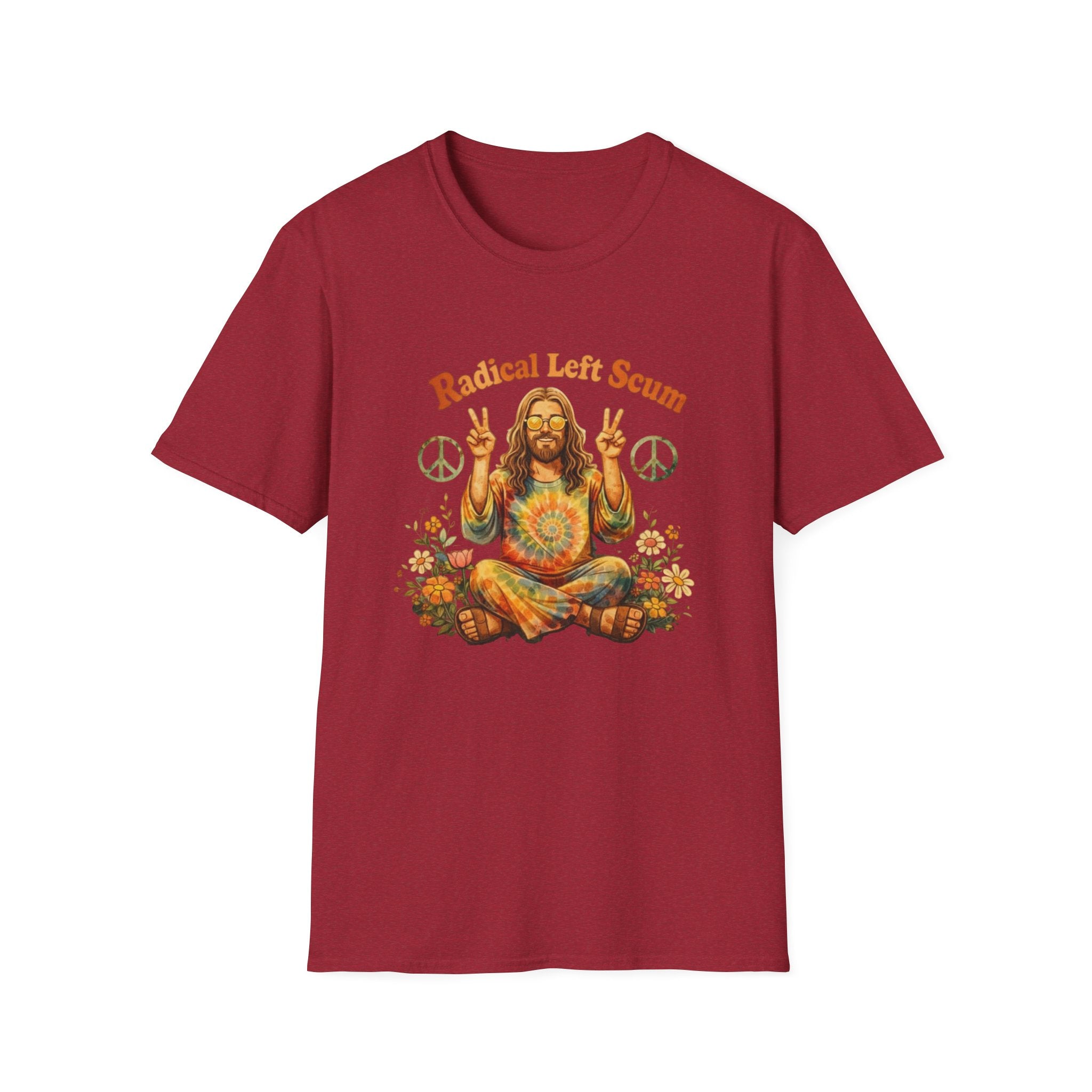 Radical Left Scum Hippie Peace Meditation T-Shirt