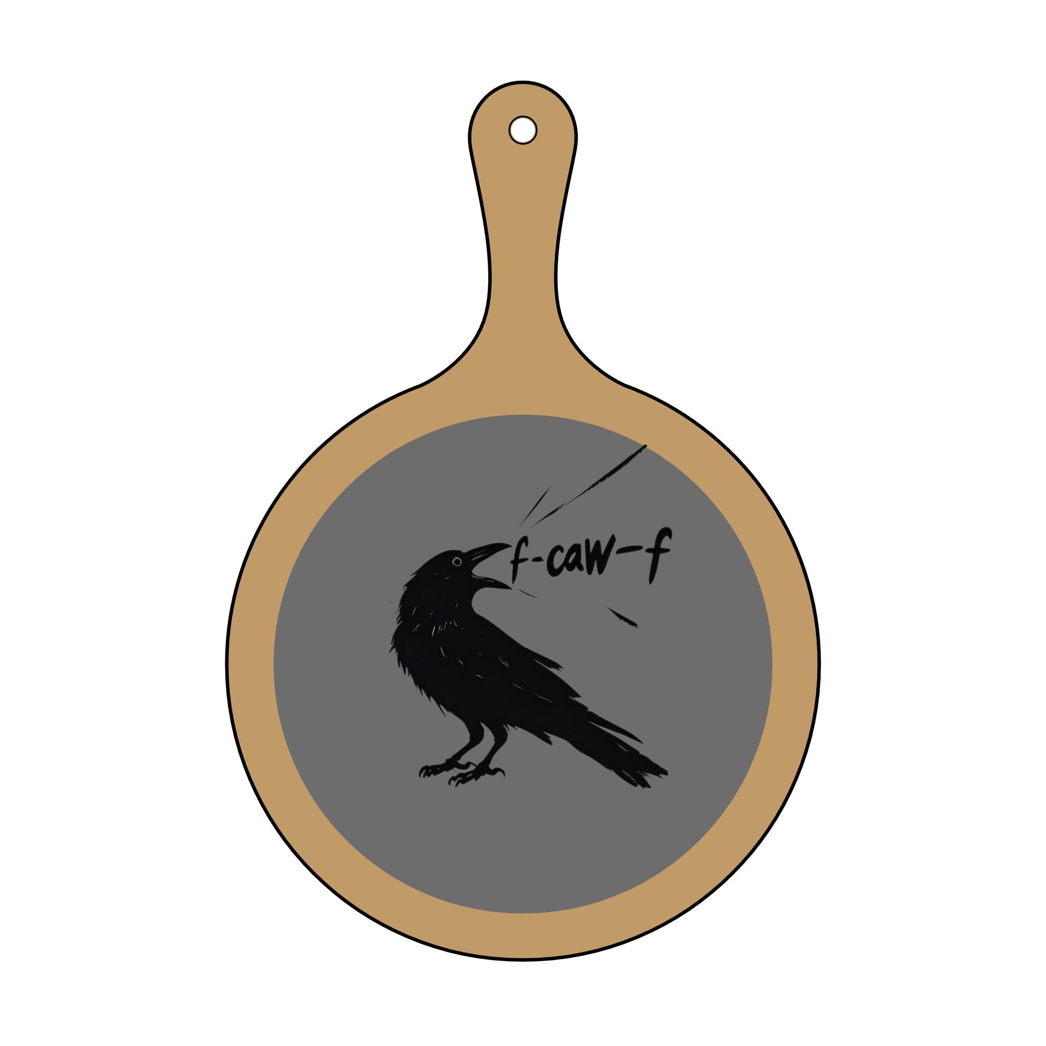 Charcuterie Board (Engraving) - Serving Tray and Kitchen Decor with Crow F off Design
