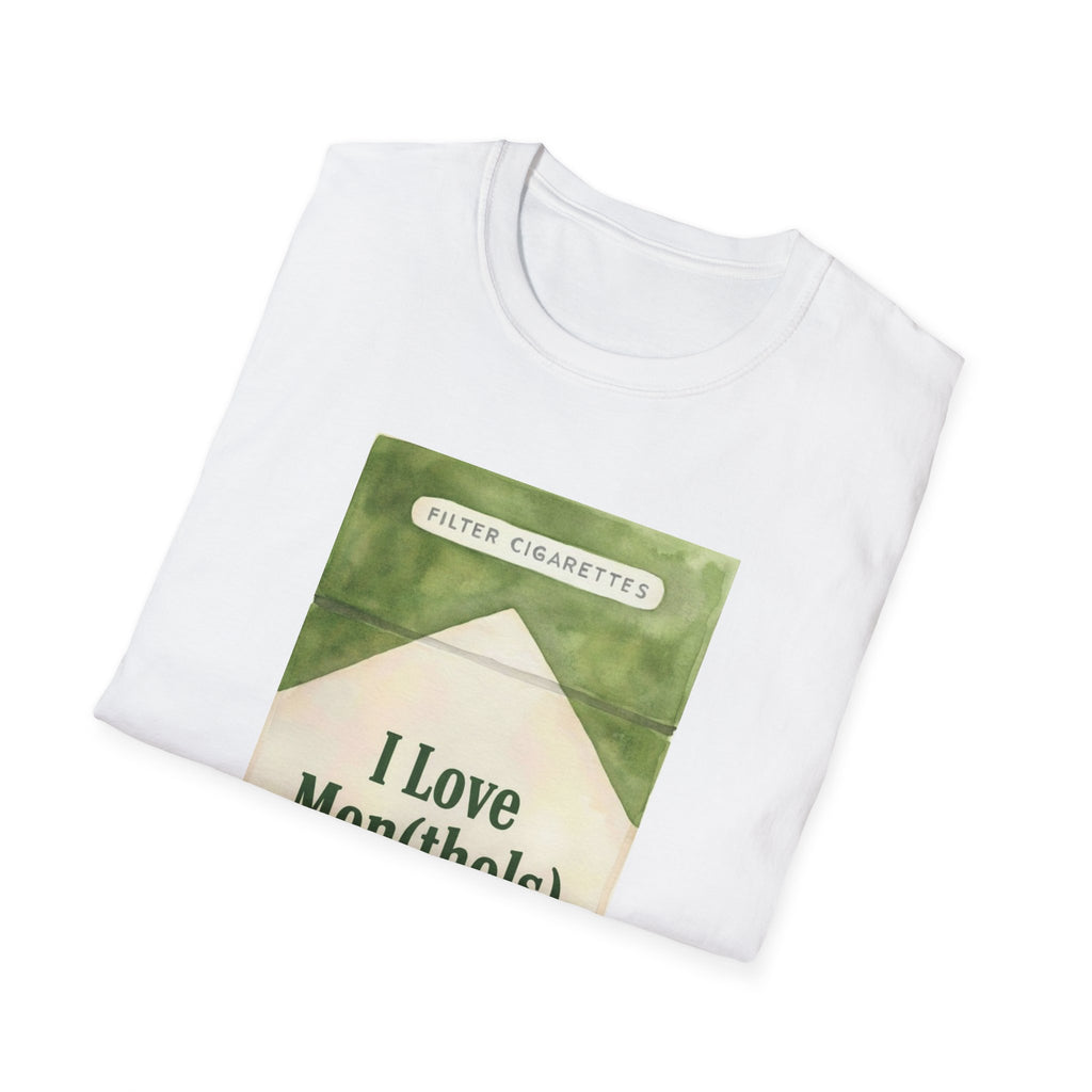 I Love Men(thols) Retro Cigarette Pack Graphic T-Shirt