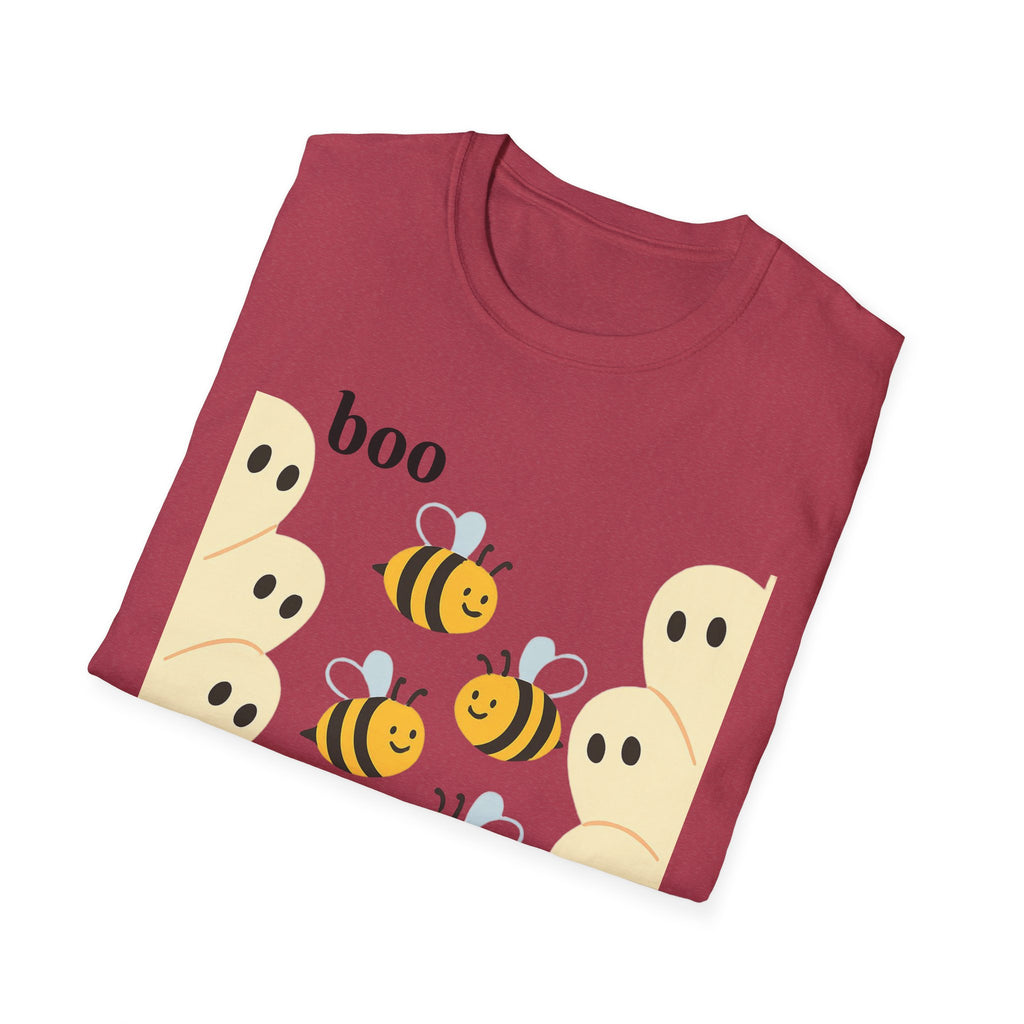 Boo Bees Ghost Halloween Costume Unisex Softstyle T-Shirt - Bee Lovers Gift, Spooky Shirt, Halloween Party, Funny Costume Tee, Cute Ghost
