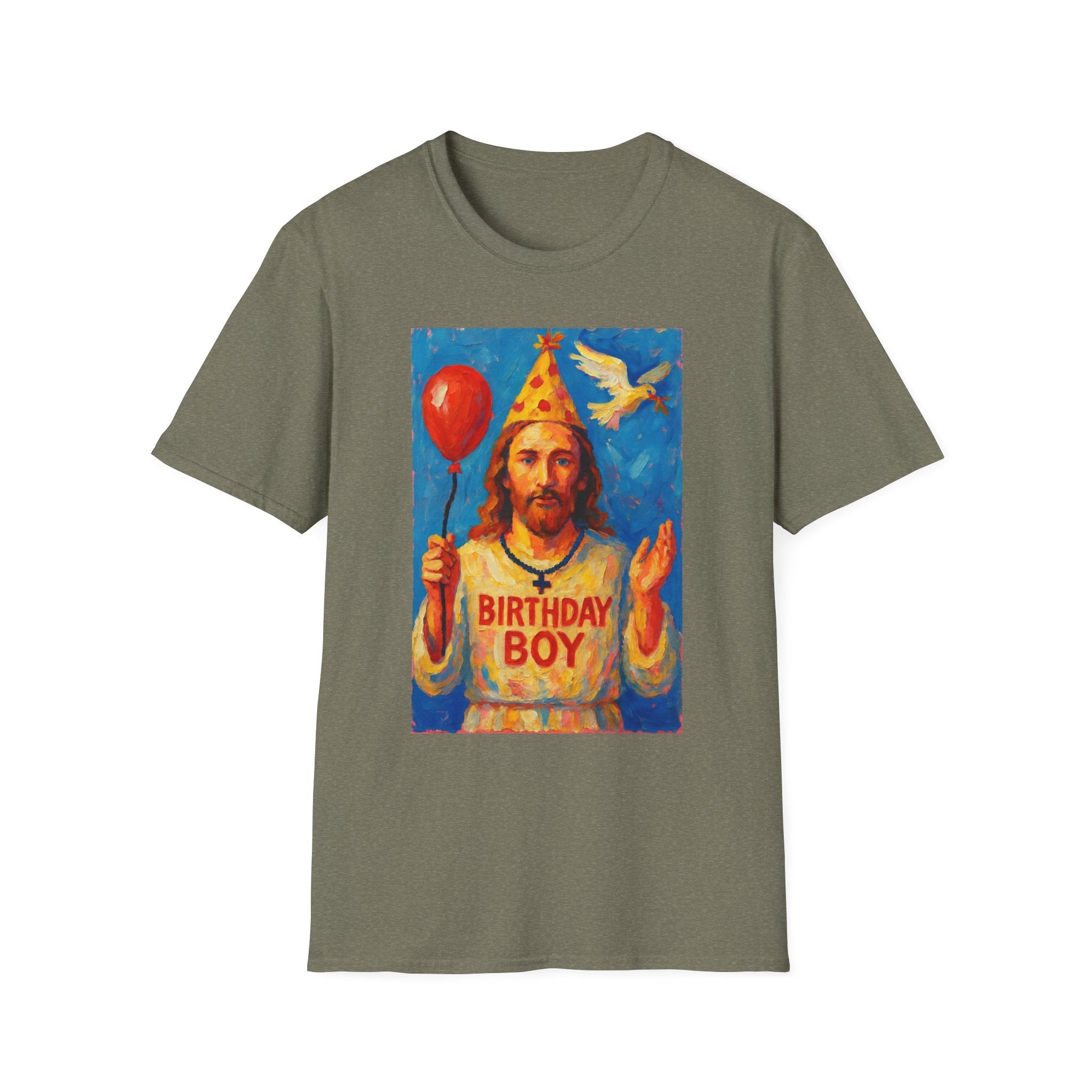 Vintage Religious Icon Birthday Boy T-Shirt Go Jesus, it’s your birthday!